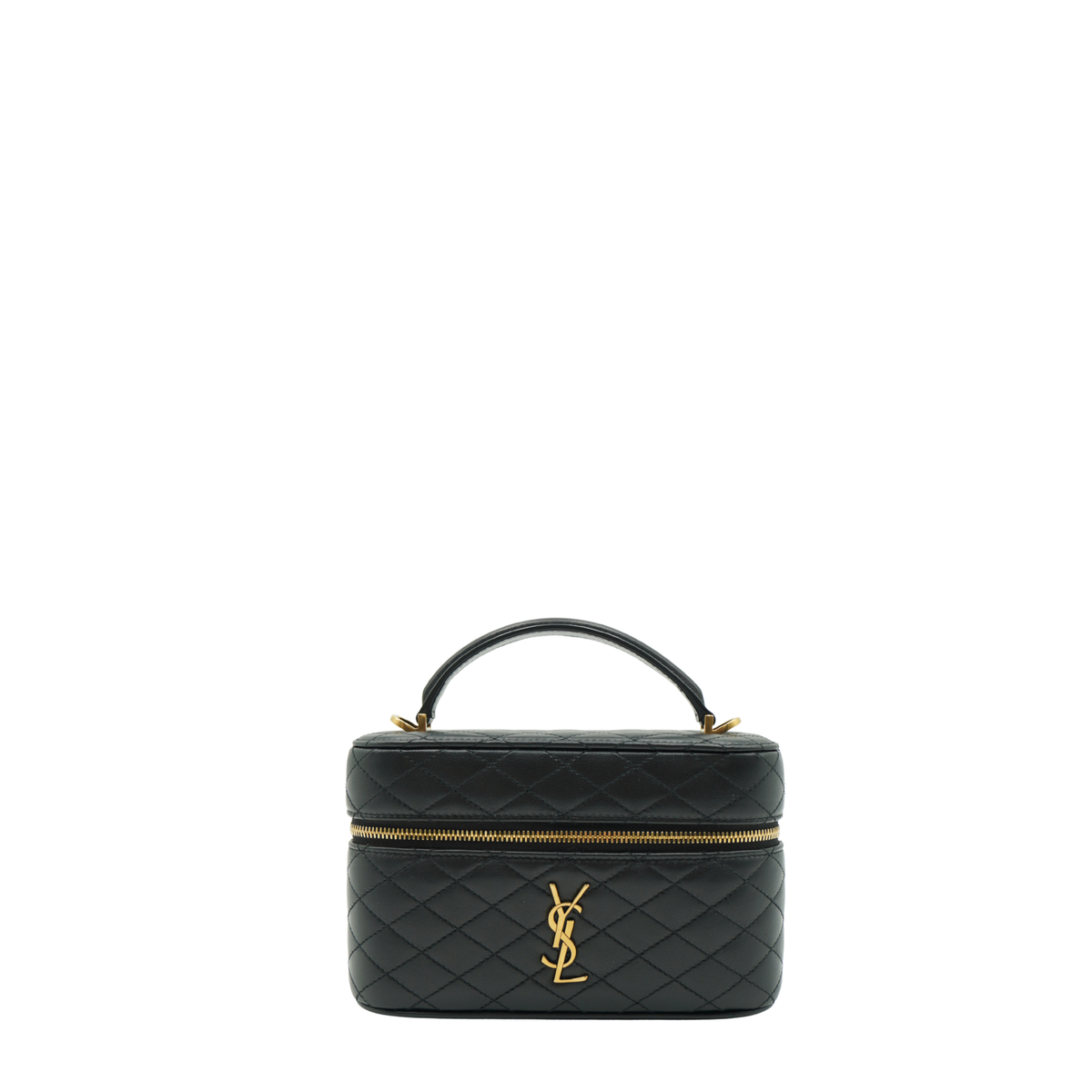 お値下げしましたYves Saint Laurent ダイヤカットバニティバッグ Saint Laurent Vanity Gaby Medium Leather Bag - Used Authentic