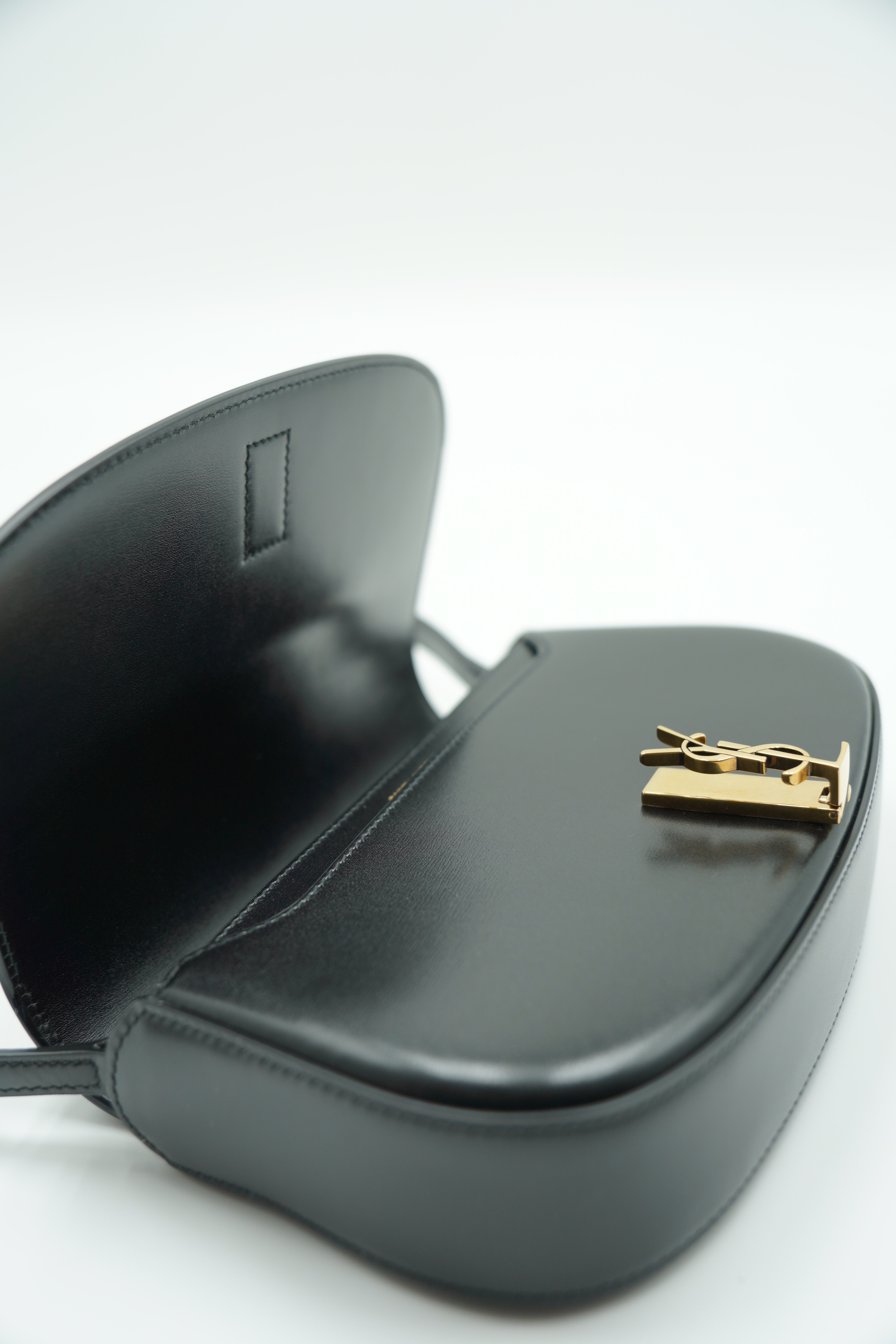 Saint Laurent Voltaire Mini Black Leather Box Bag