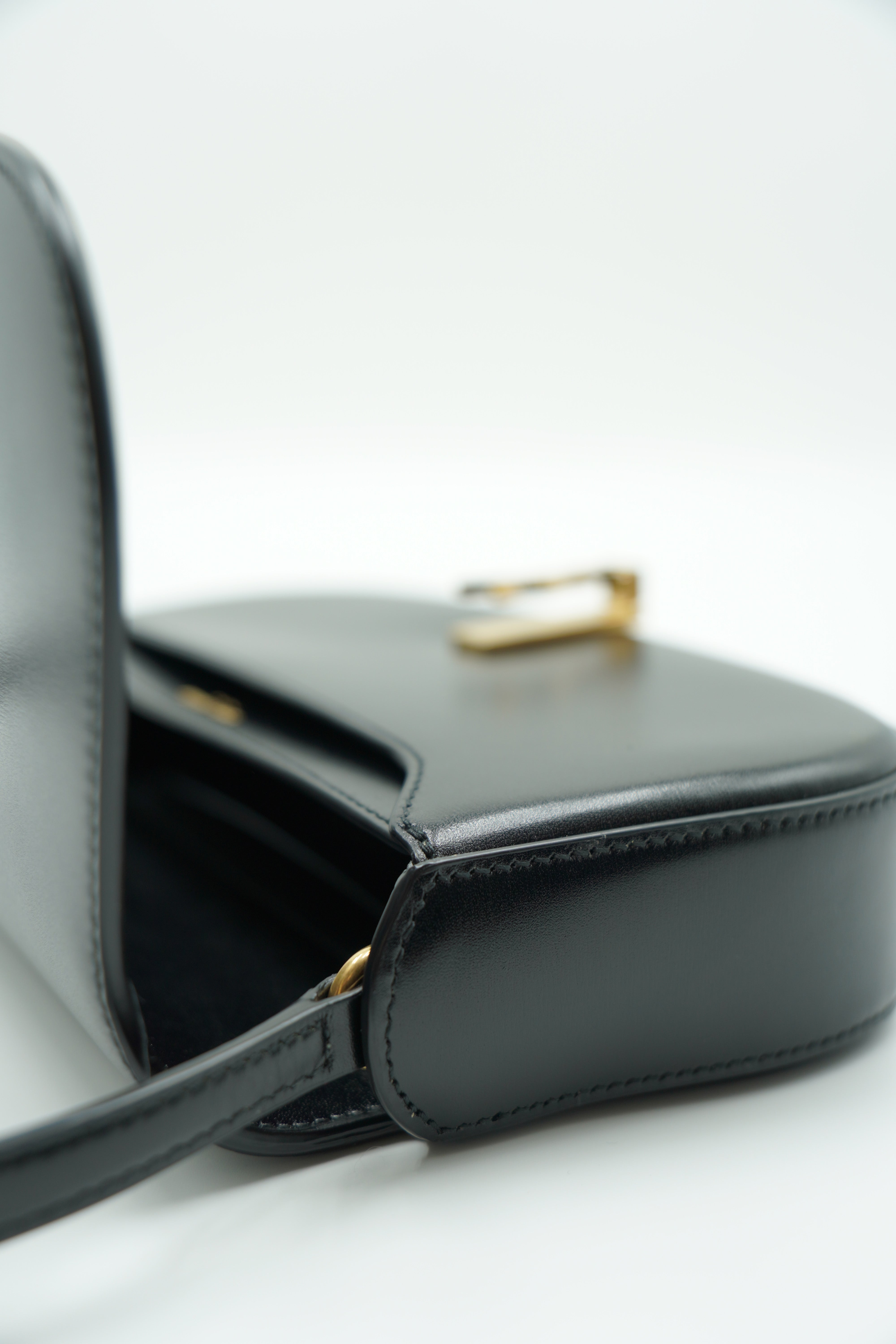 Saint Laurent Voltaire Mini Black Leather Box Bag