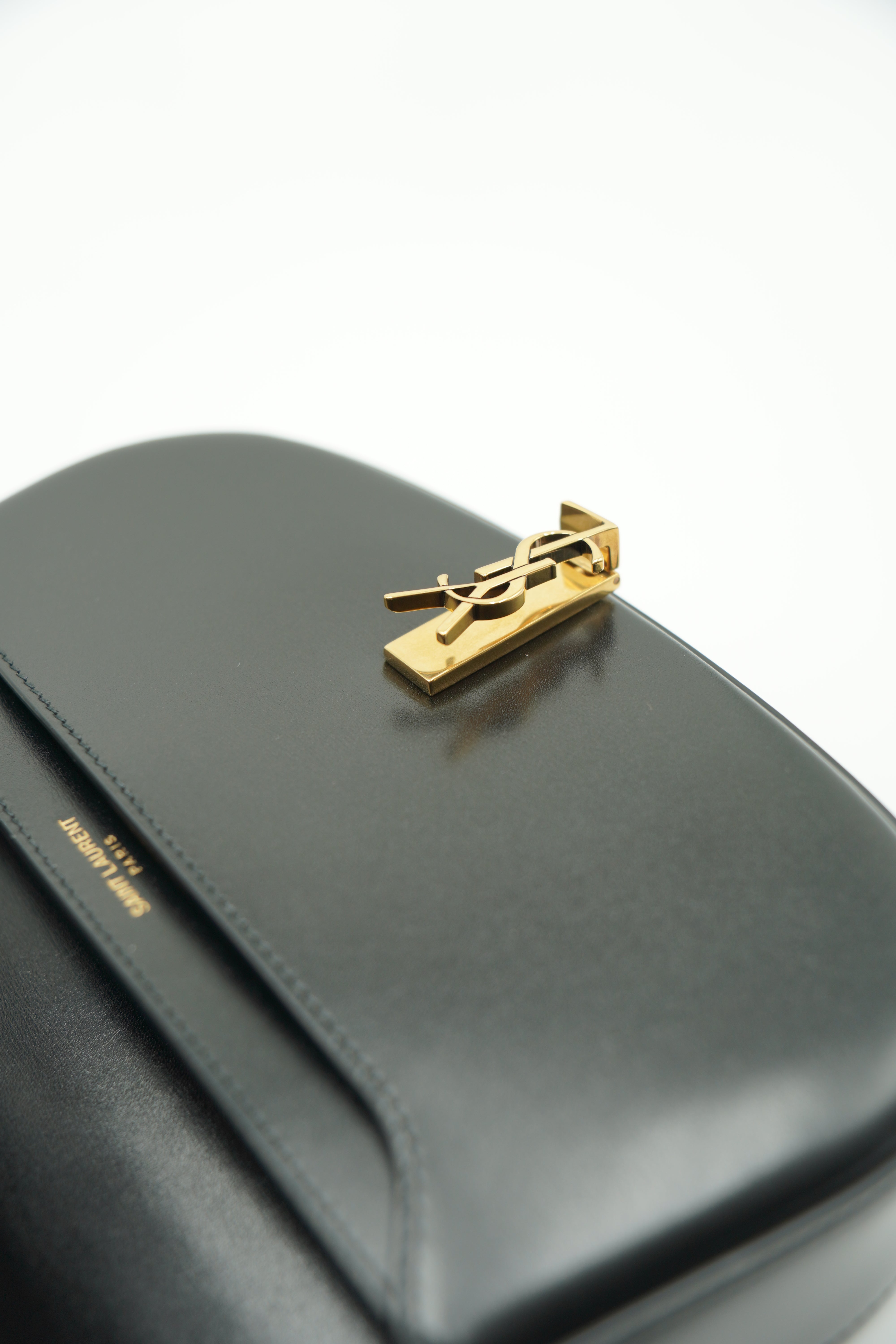 Saint Laurent Voltaire Mini Black Leather Box Bag