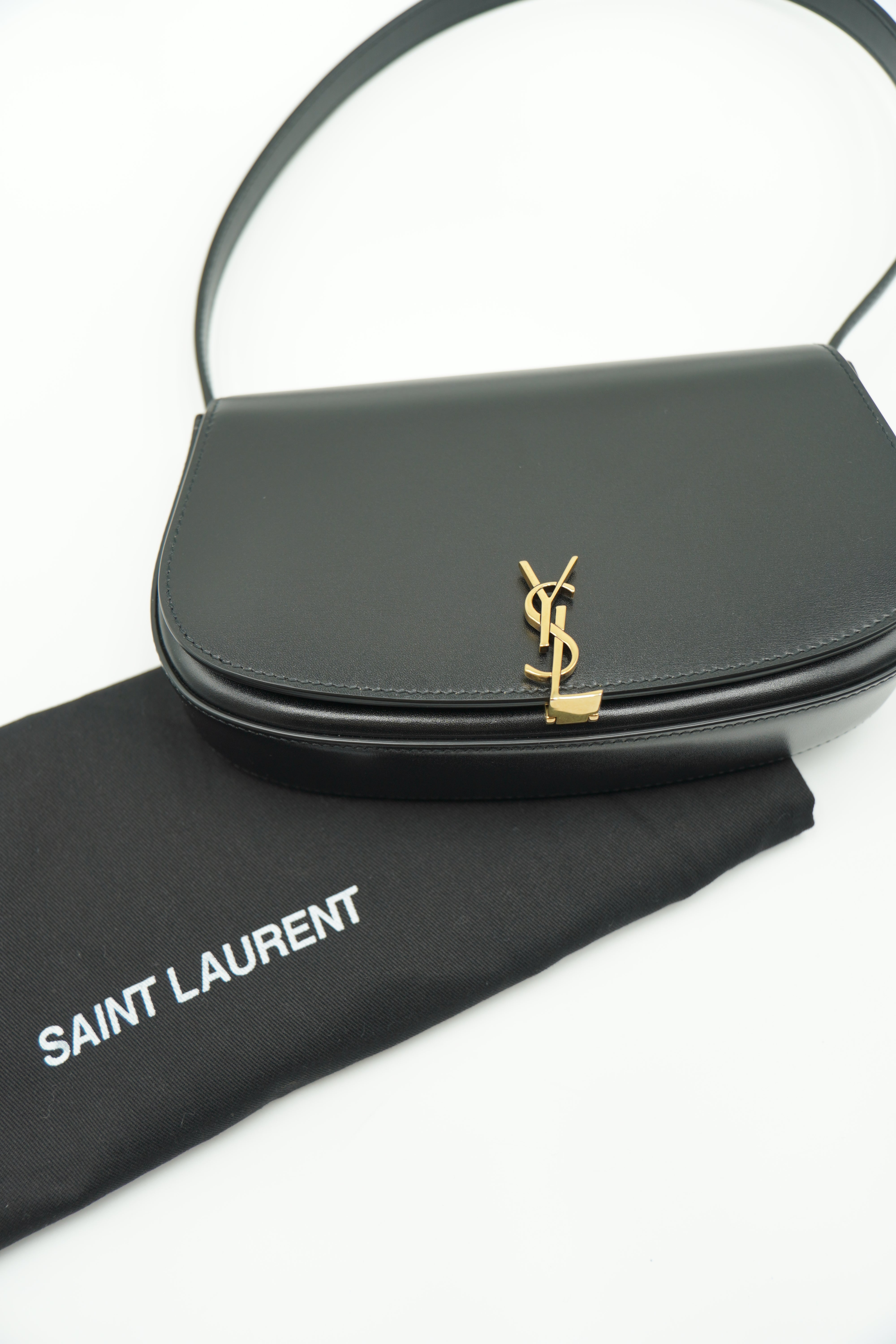 Saint Laurent Voltaire Mini Black Leather Box Bag