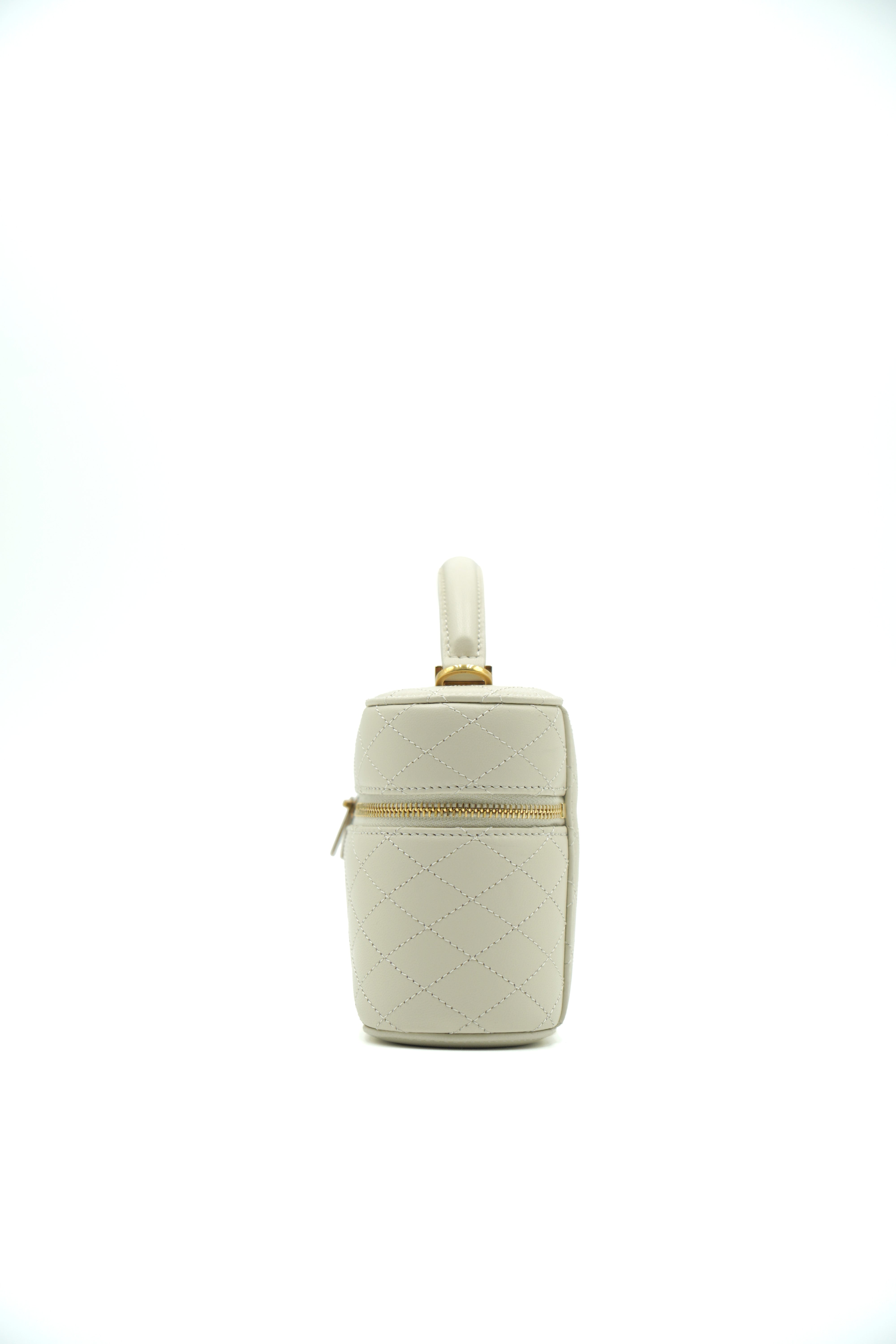 Saint Laurent Borsa Vanity Gaby Medium Pelle Bianca - Usata Autentica