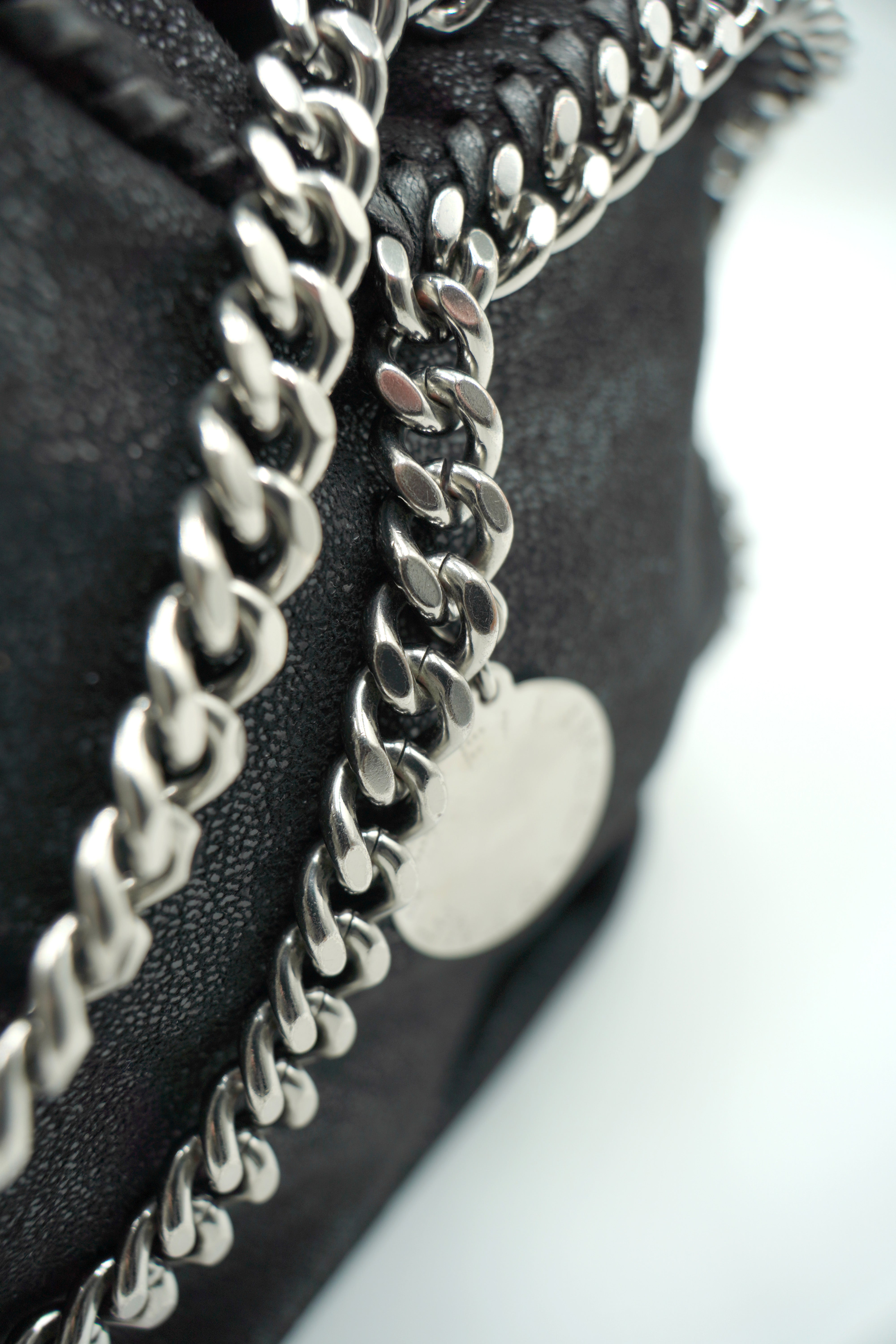 Stella McCartney Black Foldable Falabella Tote Bag - Authentic Used