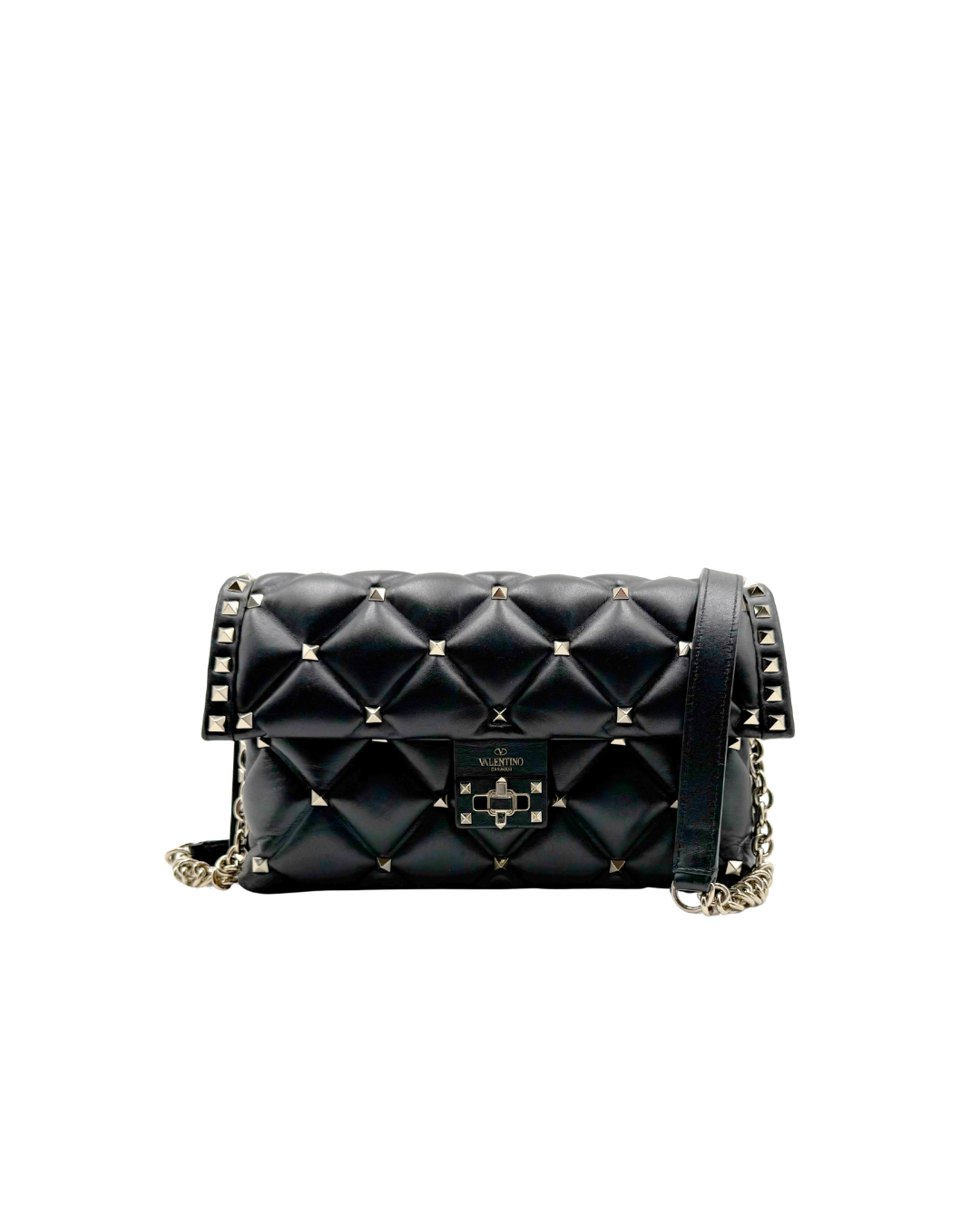 Bolso de hombro Valentino Candystud negro