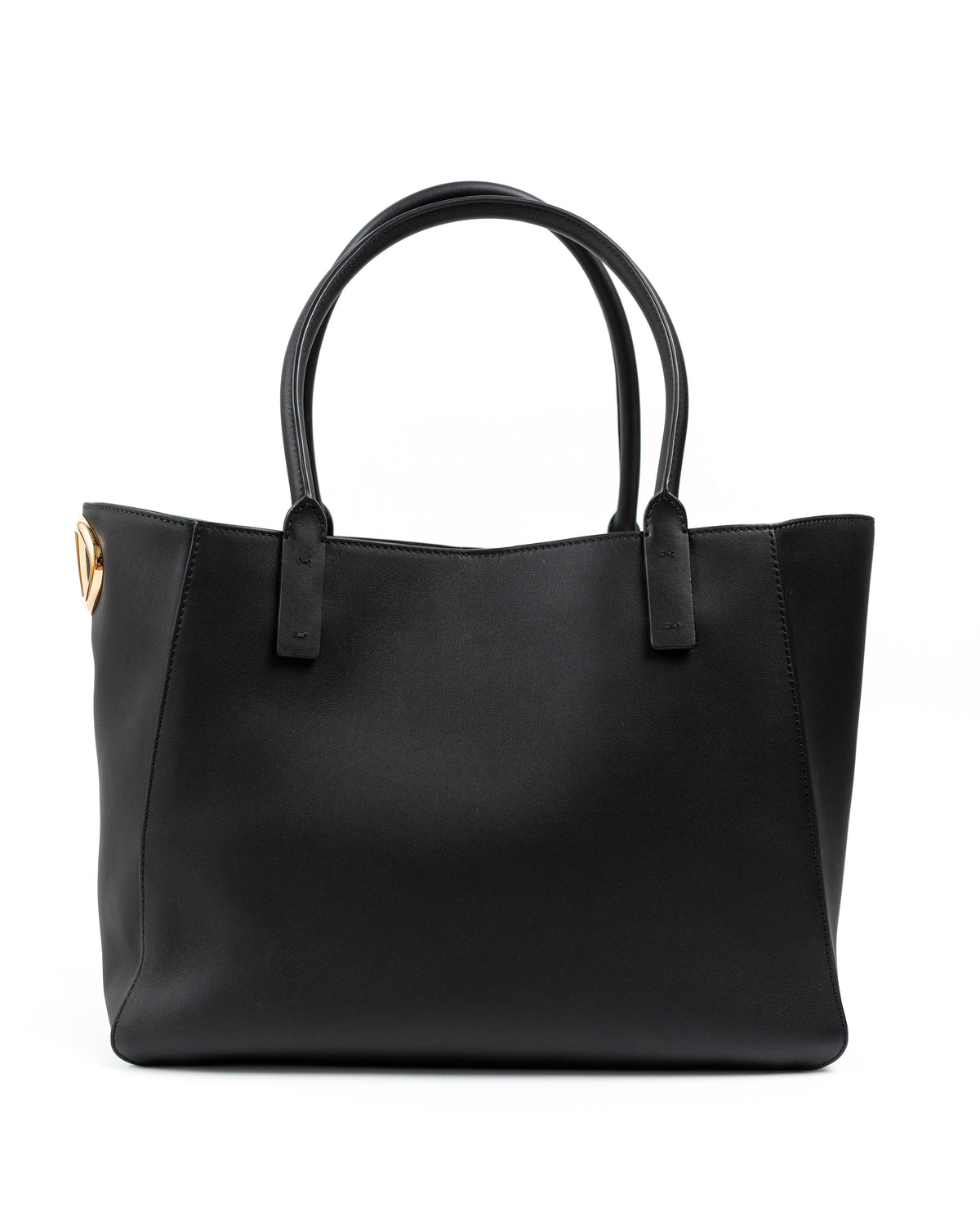 Valentino Garavani Borsa Tote VLogo Side Pelle Nera preloved luxury certificata - Aurea Luxury Lab
