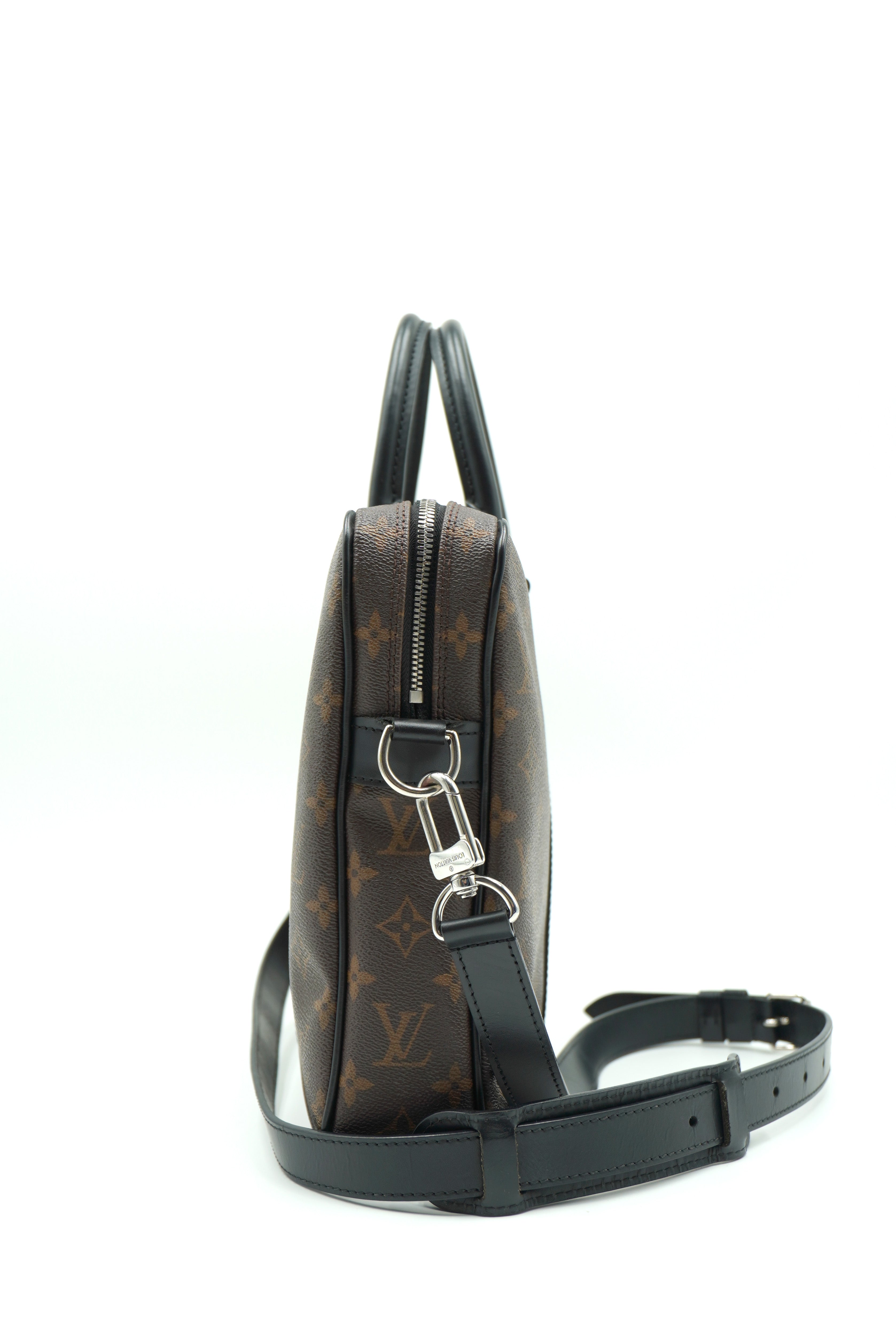 Louis Vuitton Porte-Documents Voyage PM Bag Monogram Macassar - Authentic Pre-owned