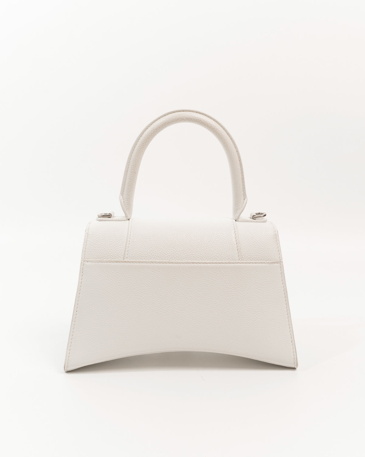 Balenciaga Borsa Hourglass Small Pelle Bianca second hand luxury - Aurea Luxury Lab