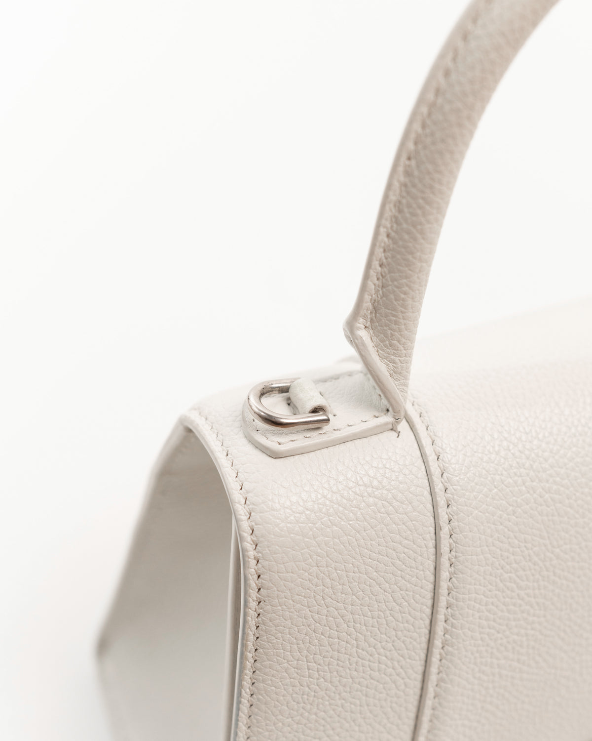 Balenciaga Borsa Hourglass Small Pelle Bianca usata autentica - Aurea Luxury Lab