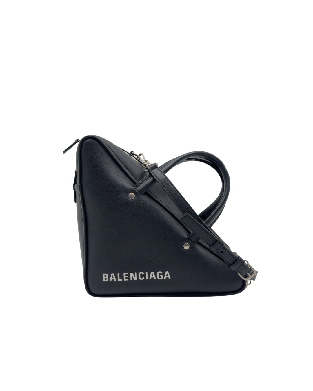 Balenciaga Triangle Duffle bag nera pelle