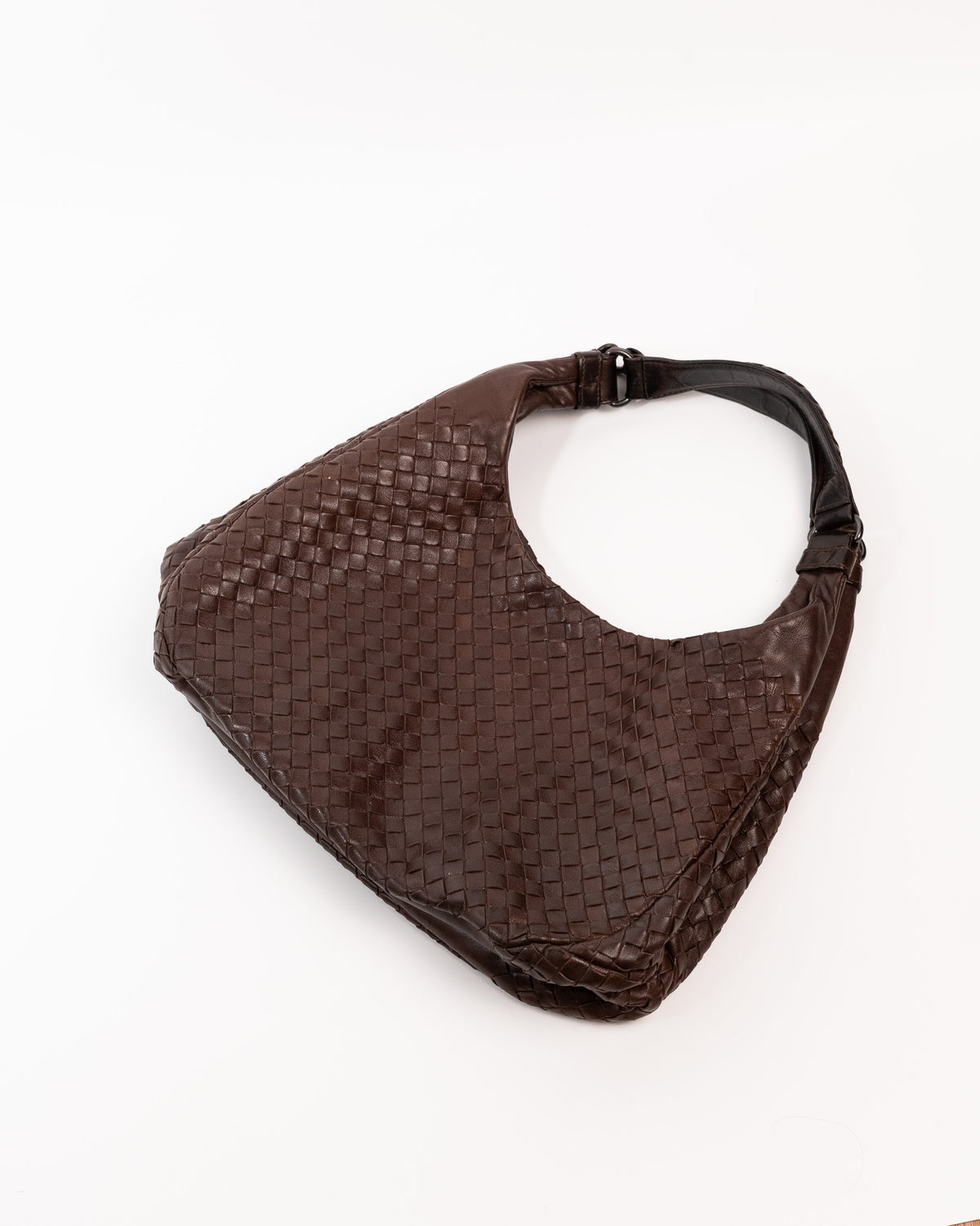 Bottega Veneta Borsa Campana Media Pelle Intrecciato Marrone pre-owned certificata - Aurea Luxury Lab