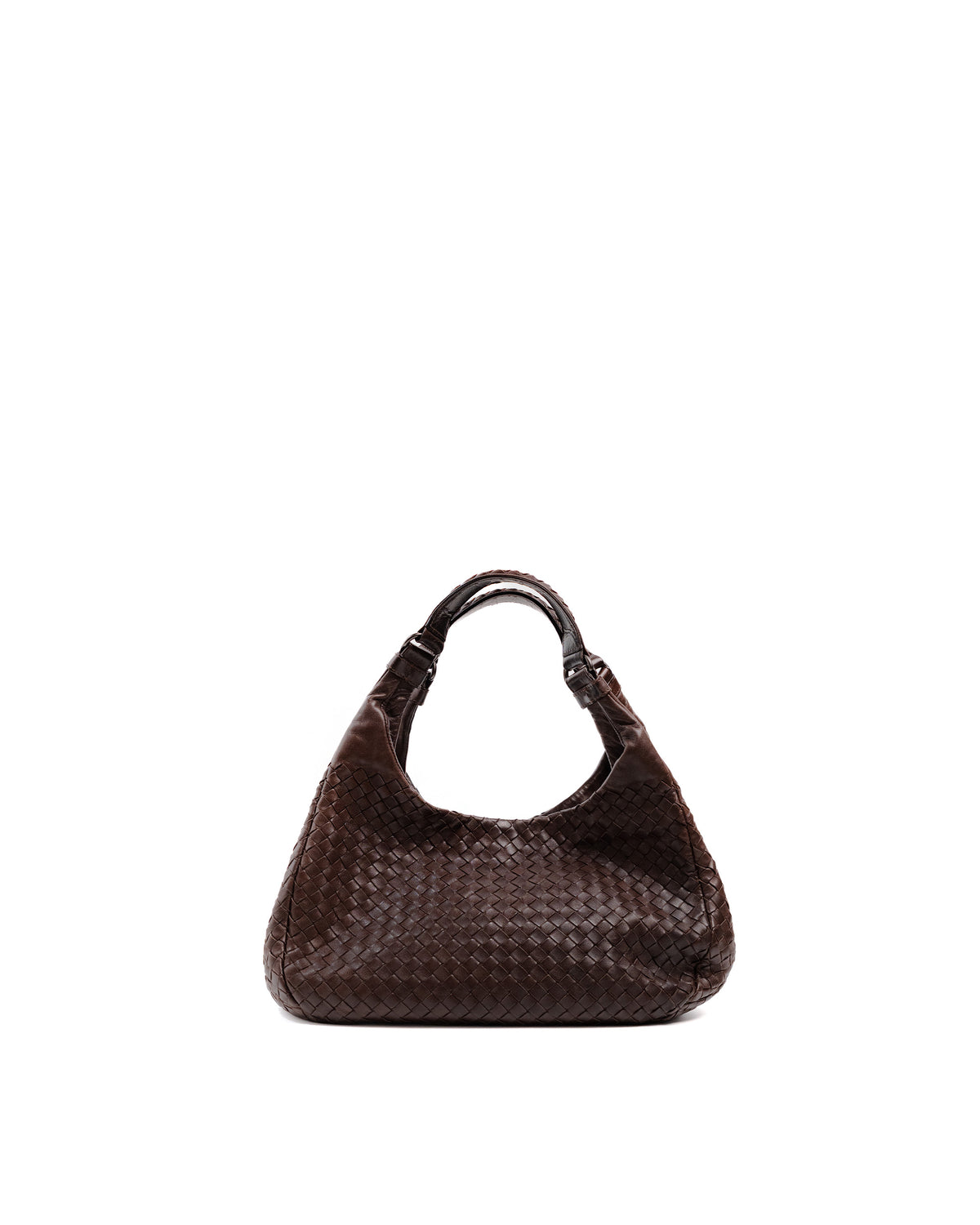 Bottega Veneta Borsa Campana Media Pelle Intrecciato Marrone usata autentica - Aurea Luxury Lab
