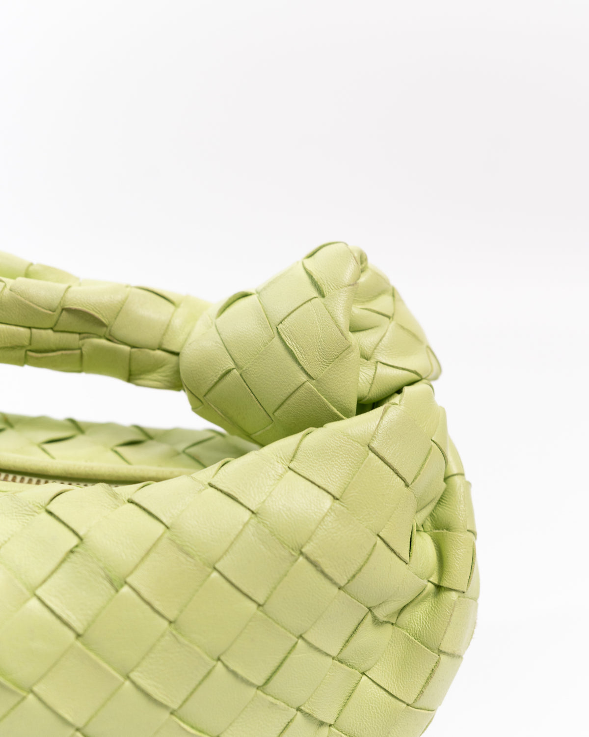 Bottega Veneta Borsa Mini Jodie Pelle Intrecciato Verde Pistacchio second hand luxury - Aurea Luxury Lab
