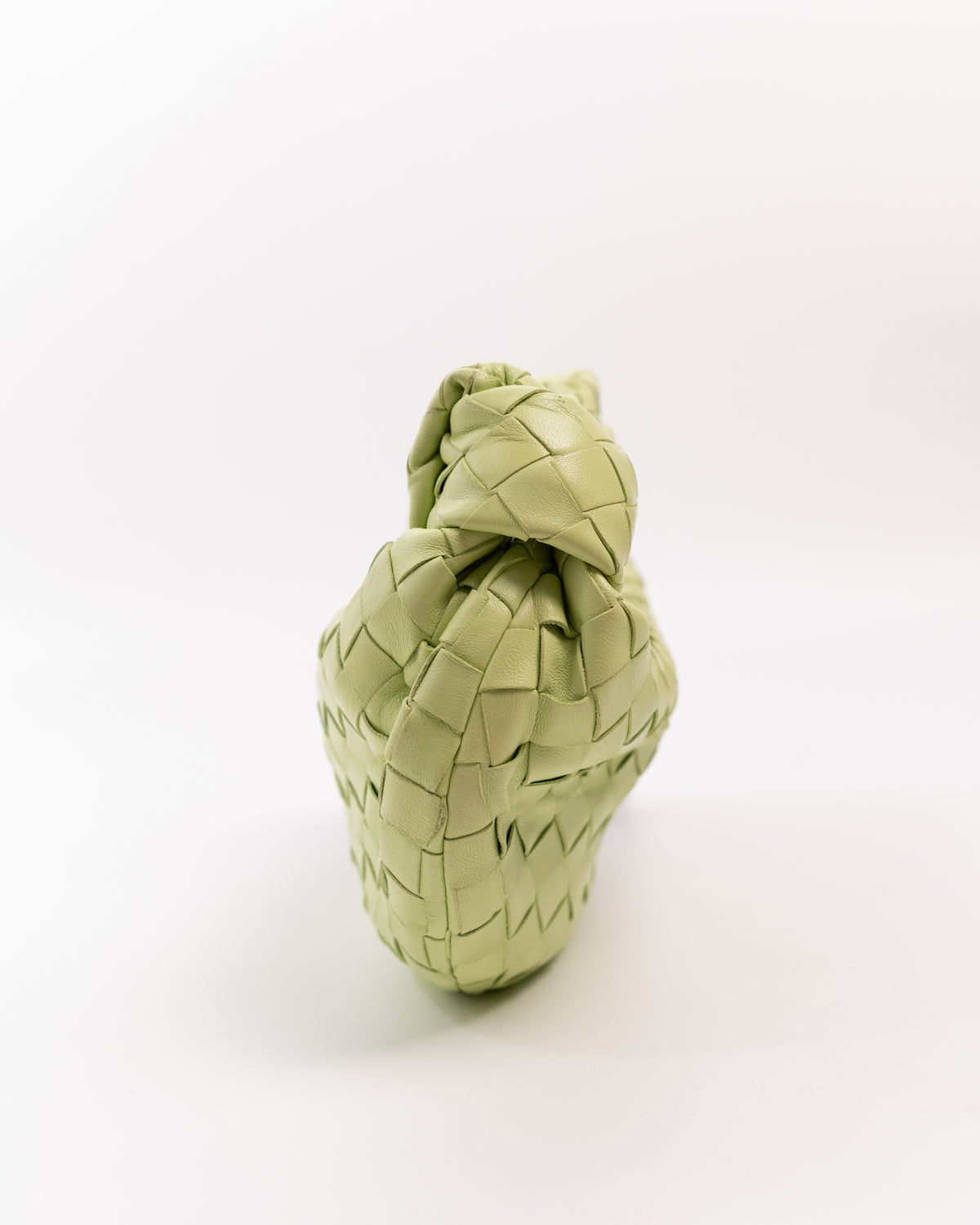 Bottega Veneta Borsa Mini Jodie Pelle Intrecciato Verde Pistacchio usata autentica - Aurea Luxury Lab