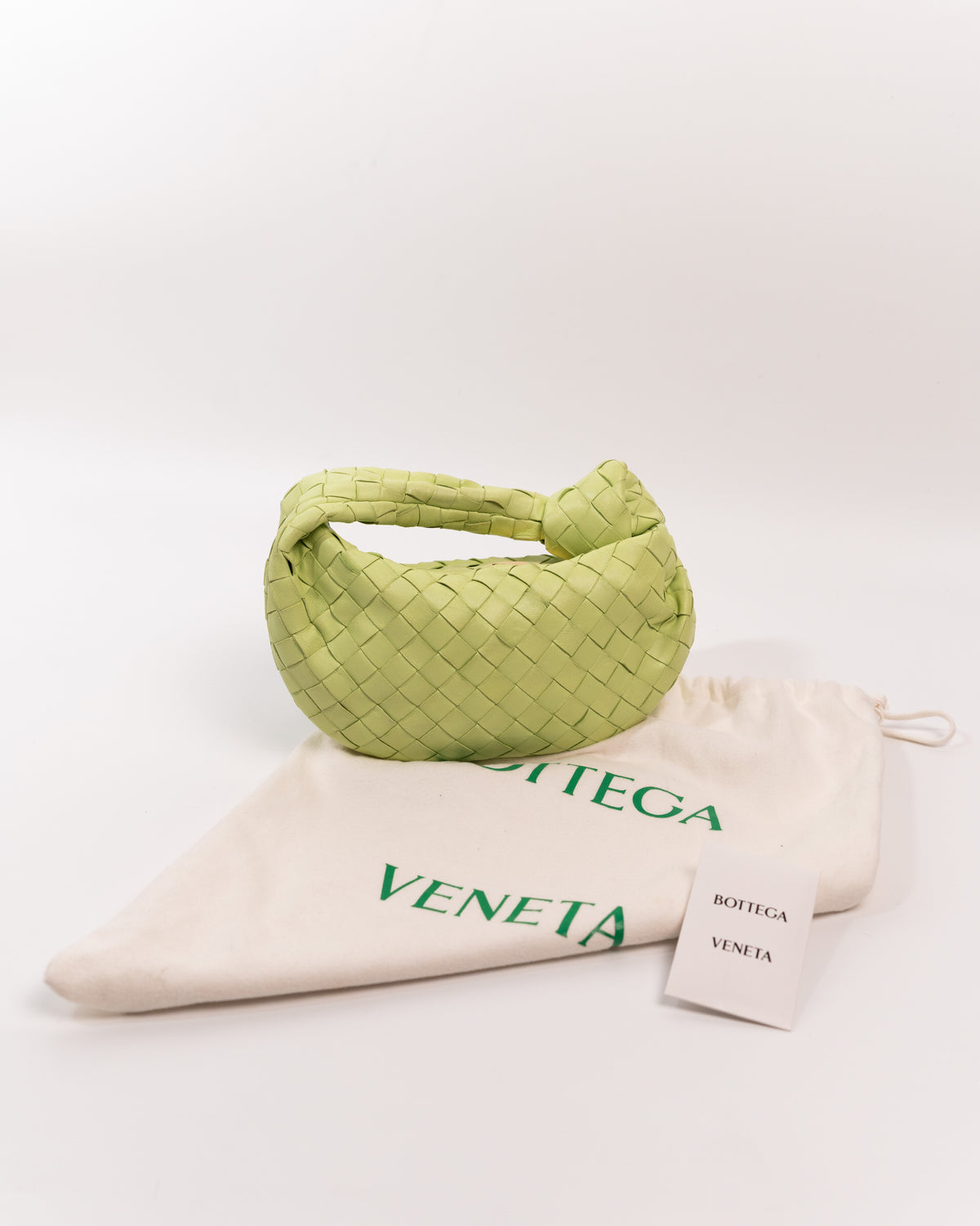 Bottega Veneta Borsa Mini Jodie Pelle Intrecciato Verde Pistacchio pre-owned certificata - Aurea Luxury Lab