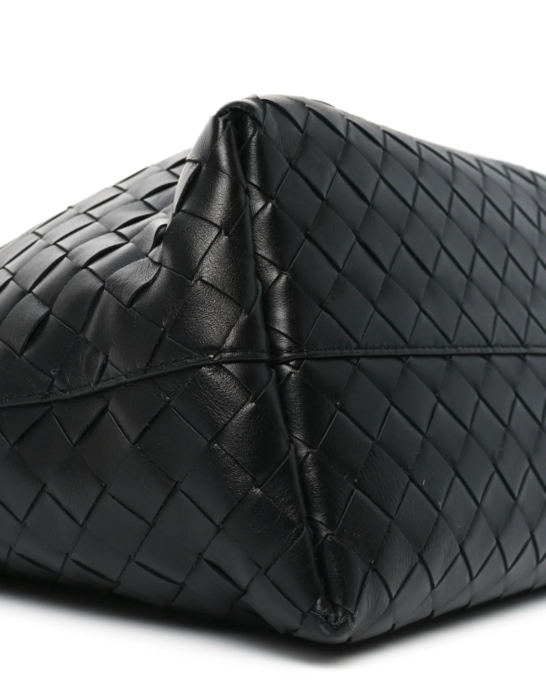 Bottega Veneta Borsa Tote Intrecciato Zipped Pelle Nera borsa usata autentica - Aurea Luxury Lab