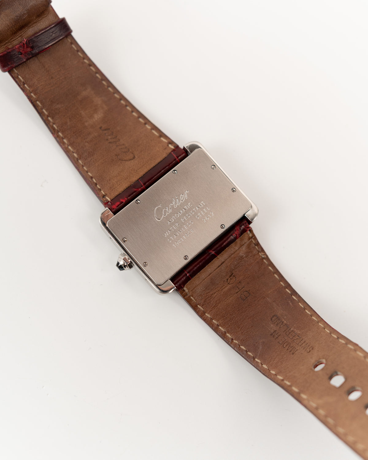 Cartier Orologio Tank Divan Automatic 2612 Acciaio Cinturino Alligatore - Aurea Luxury Lab