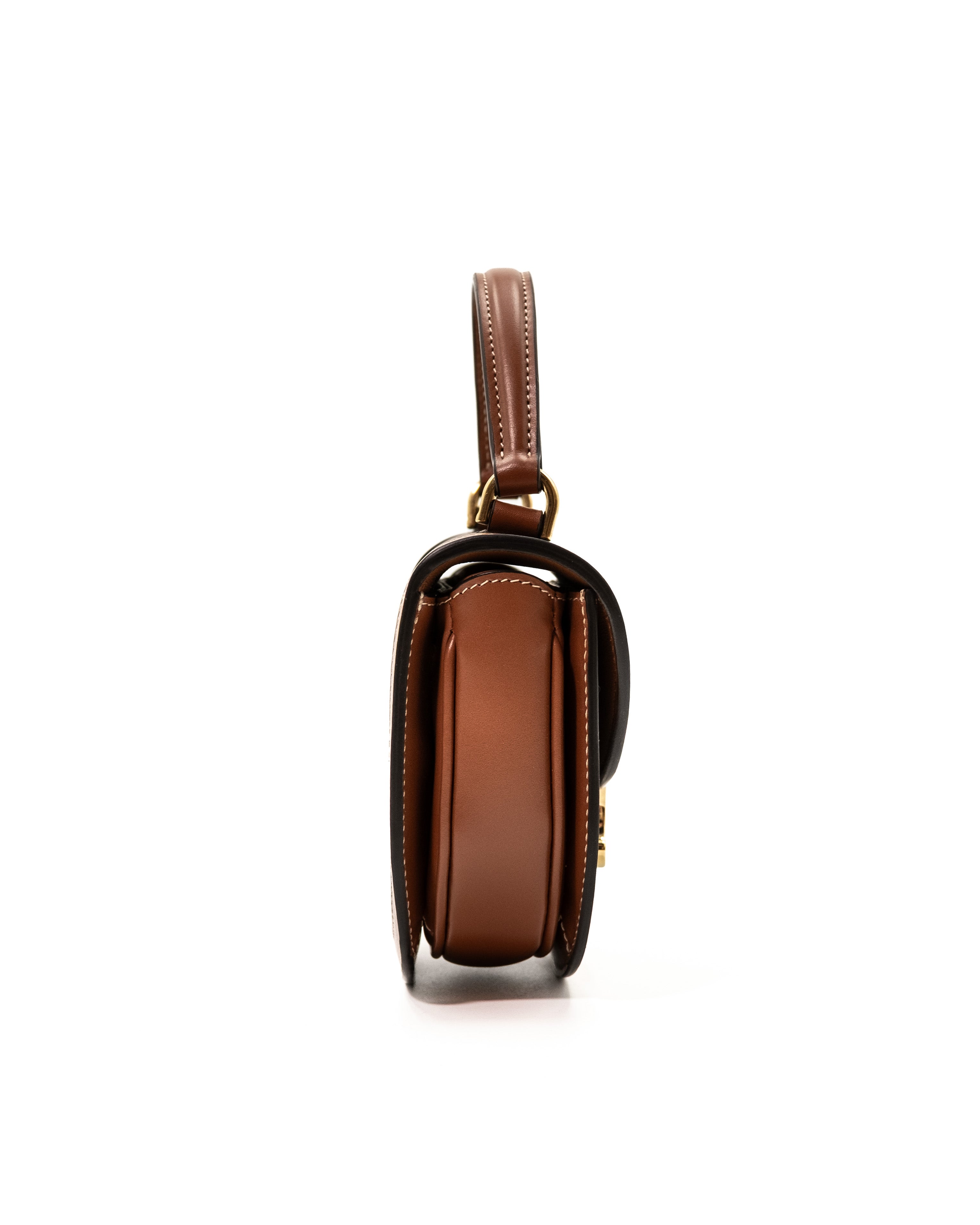 Celine Borsa Besace Clea Mini Tela Triomphe Marrone nuova certificata - Aurea Luxury Lab