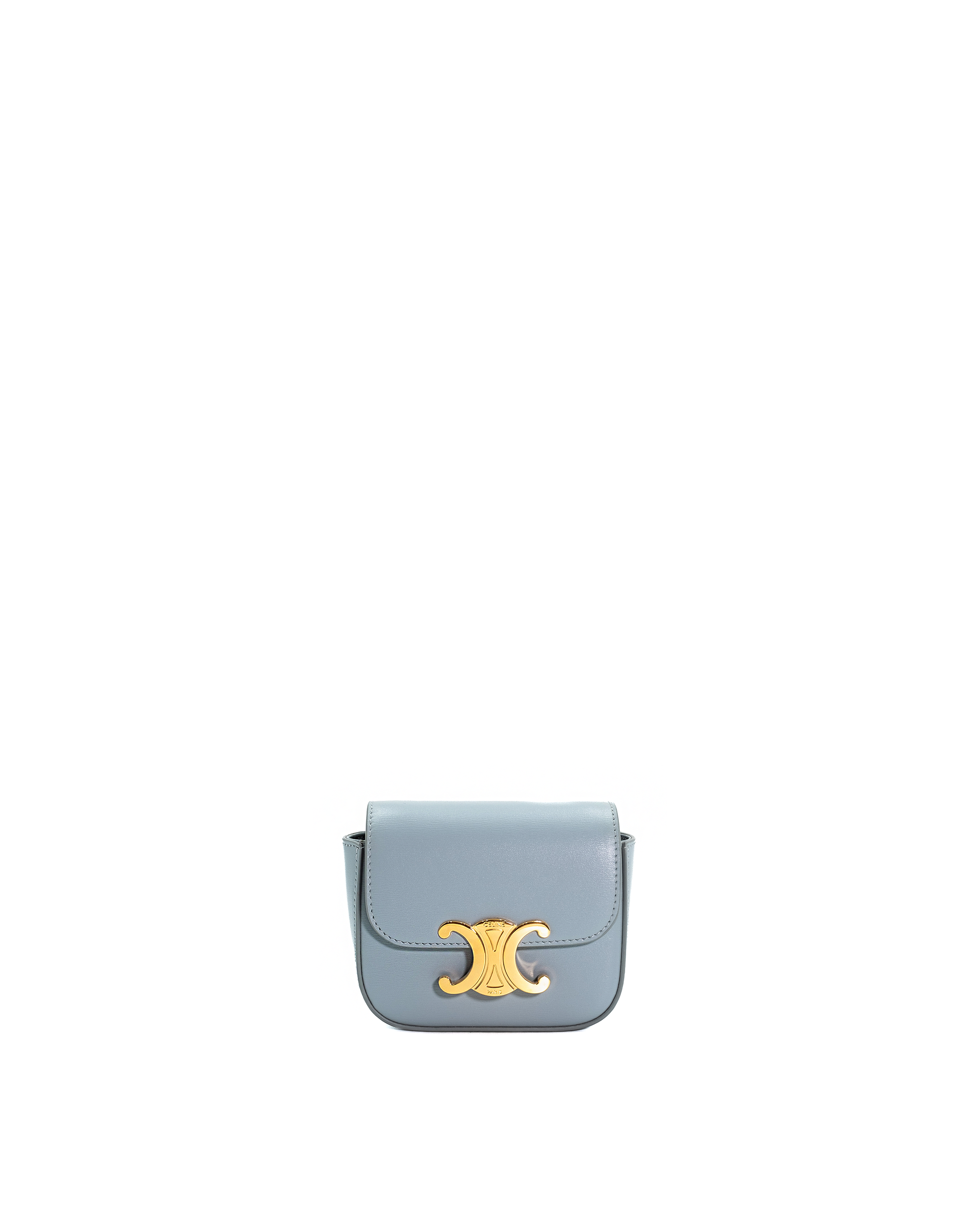 Celine Borsa Claude Mini Pelle di Vitello Celeste usata autentica - Aurea Luxury Lab