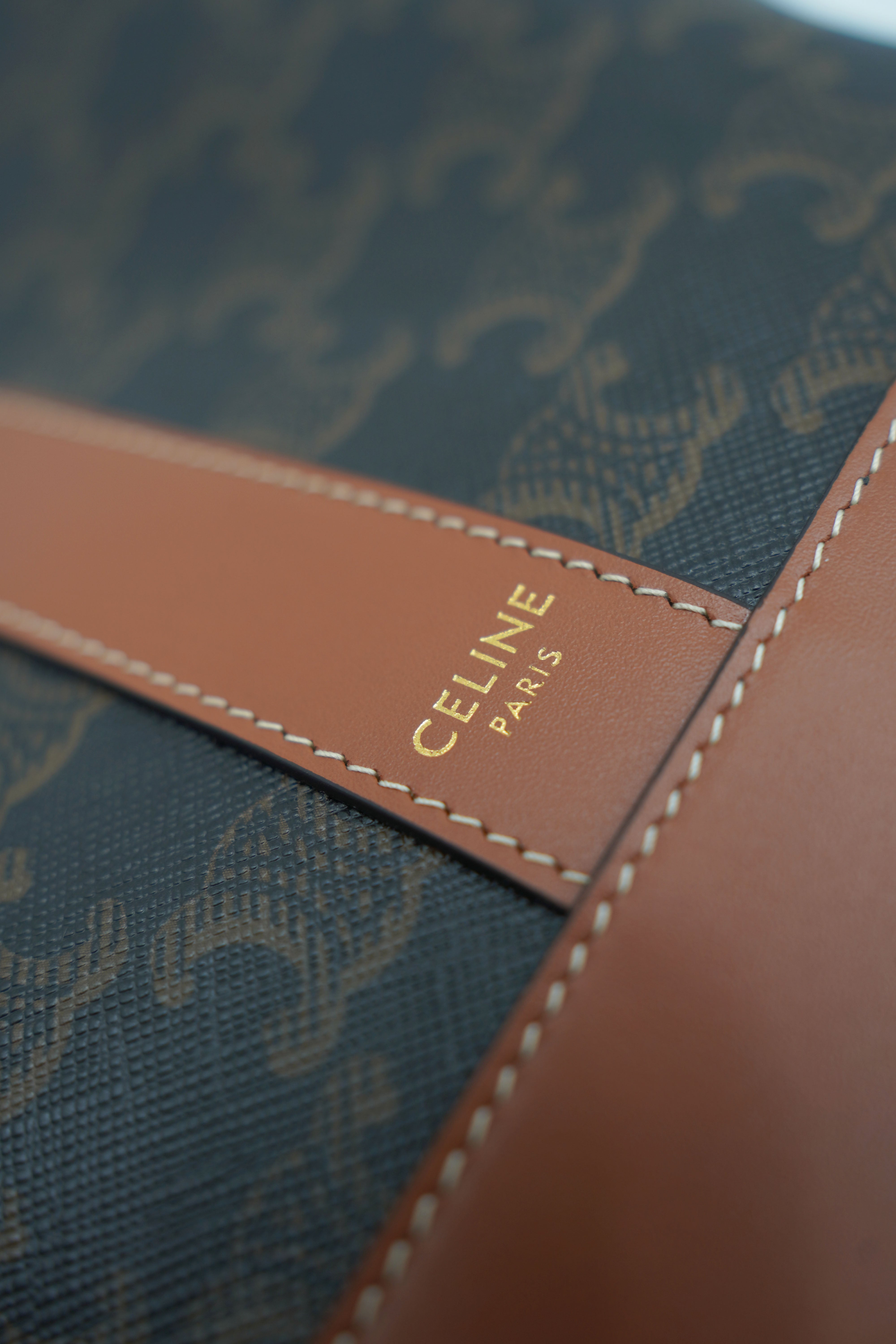 Celine Borsa Secchiello Triomphe Tela e Pelle Small