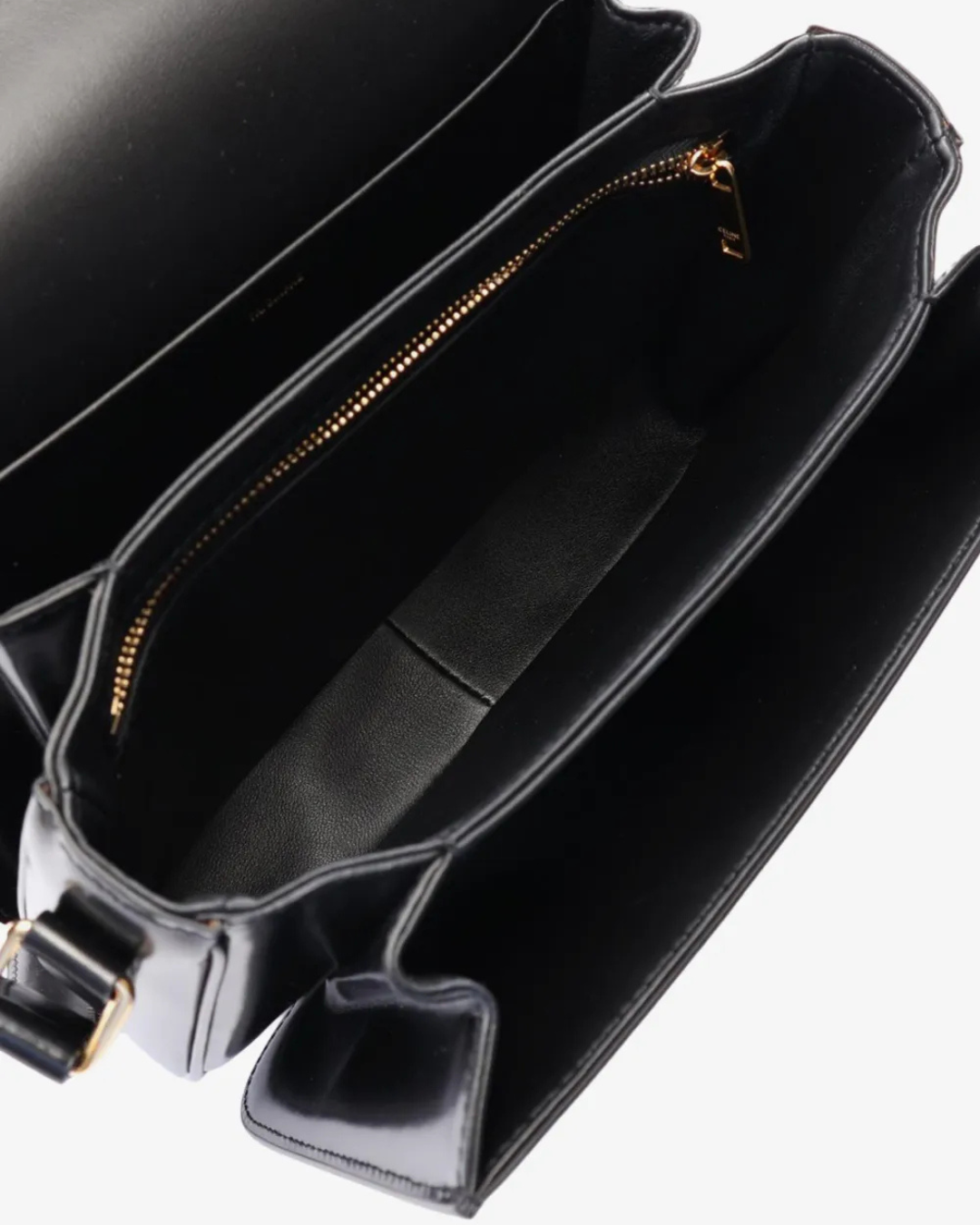 Celine Borsa Triomphe Classique Pelle di Vitello Lucida Nera second hand luxury - Aurea Luxury Lab