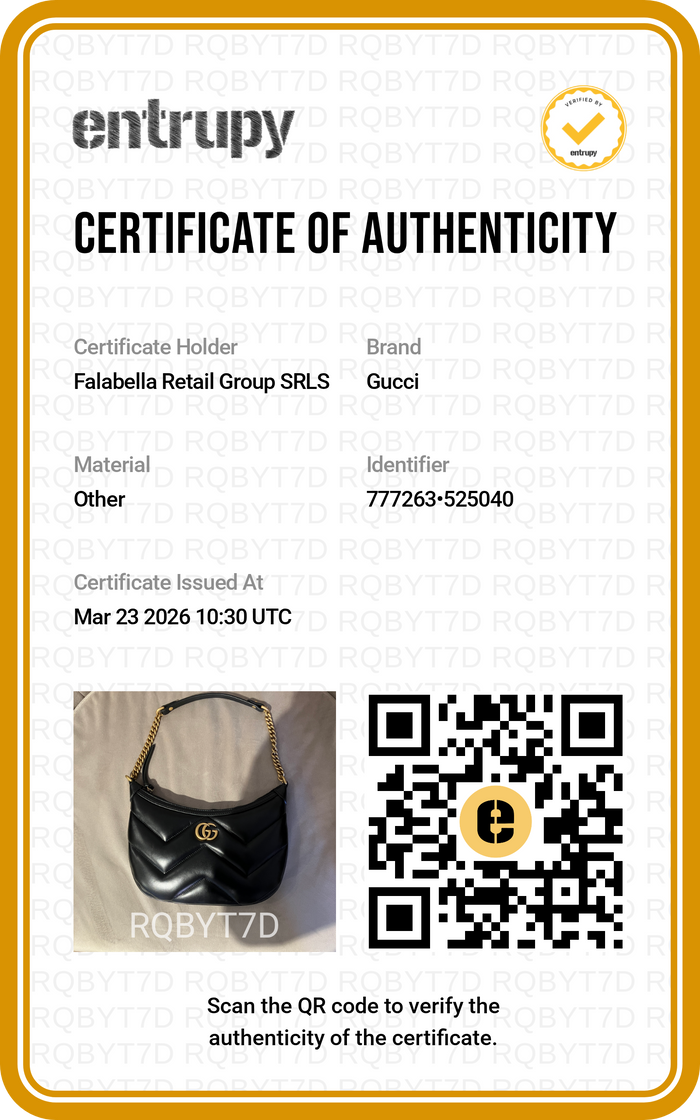 Certificato di autenticità Entrupy