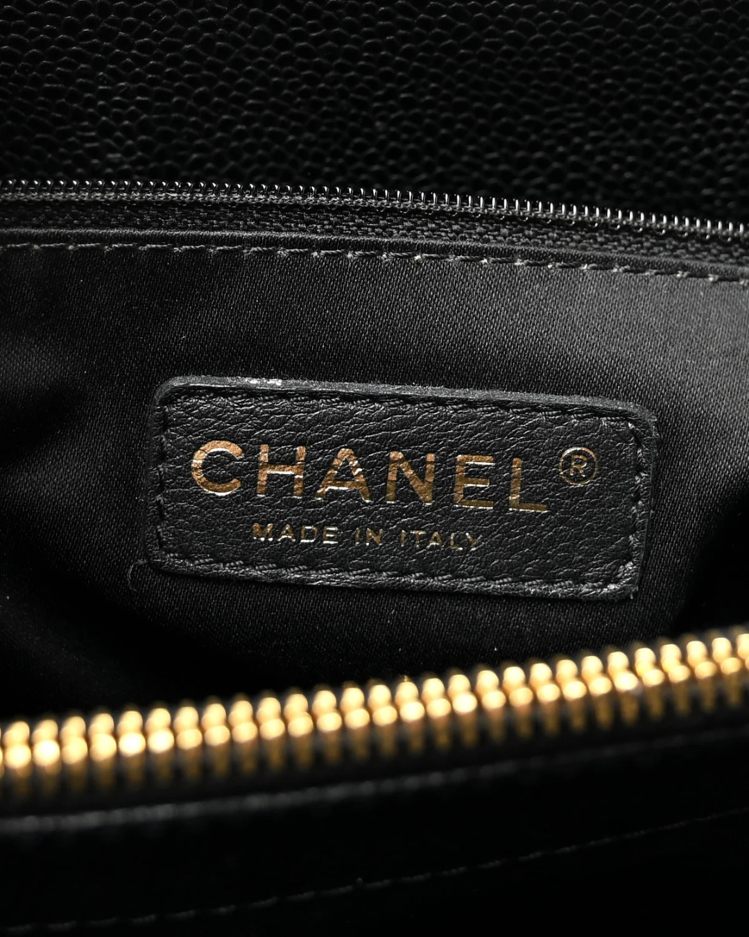 Chanel Borsa Grand Shopping Tote GST Pelle Caviar Nera luxury resale certificata - Aurea Luxury Lab