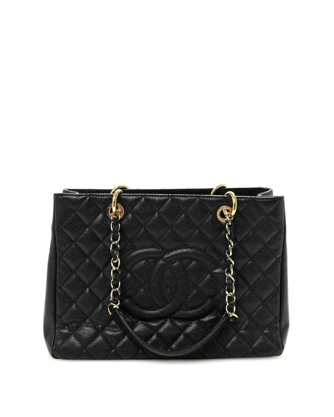 Chanel Borsa Grand Shopping Tote GST Pelle Caviar Nera usata autentica - Aurea Luxury Lab