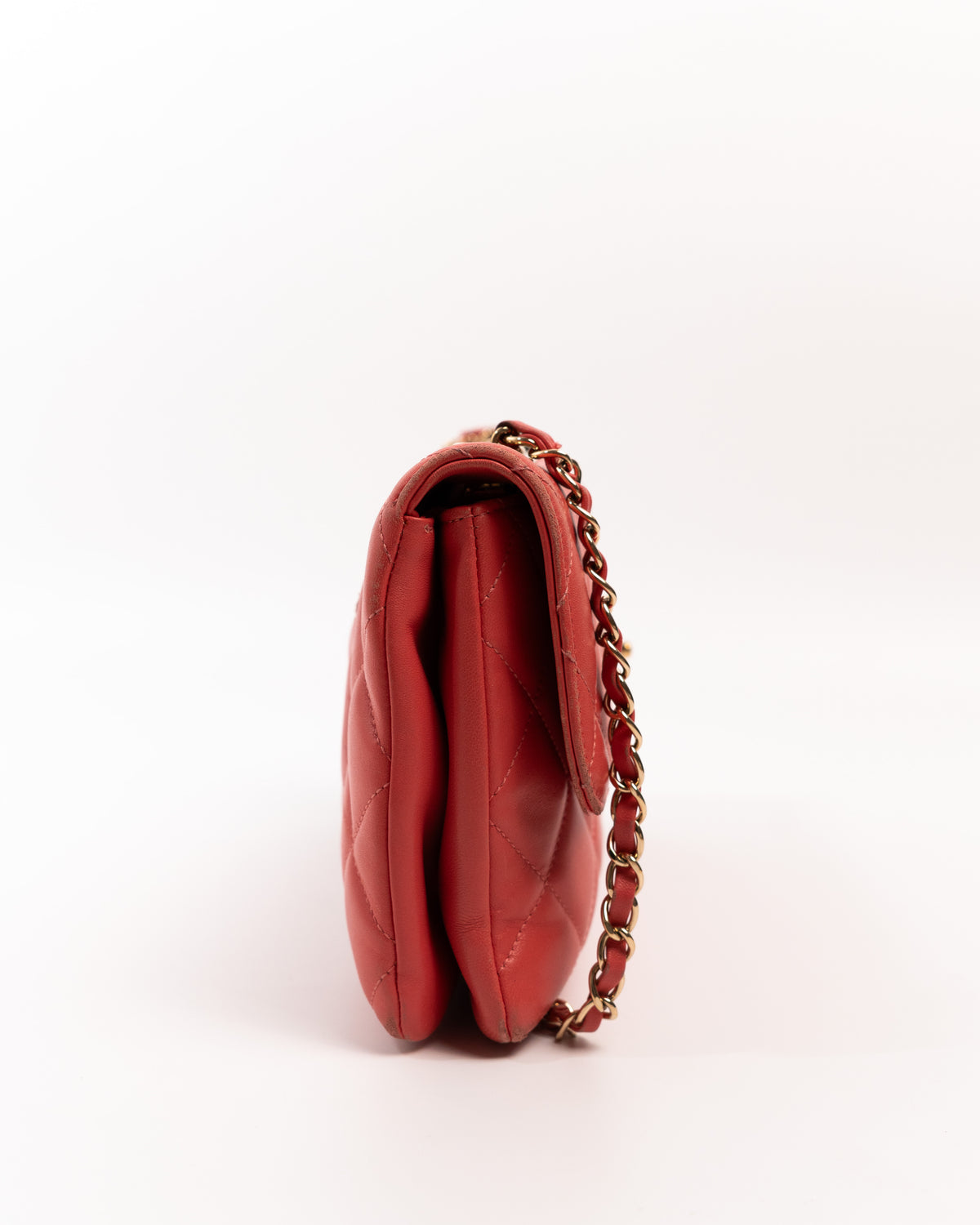 Chanel Borsa Trendy CC Pelle Trapuntata Rosso Corallo usata autentica - Aurea Luxury Lab