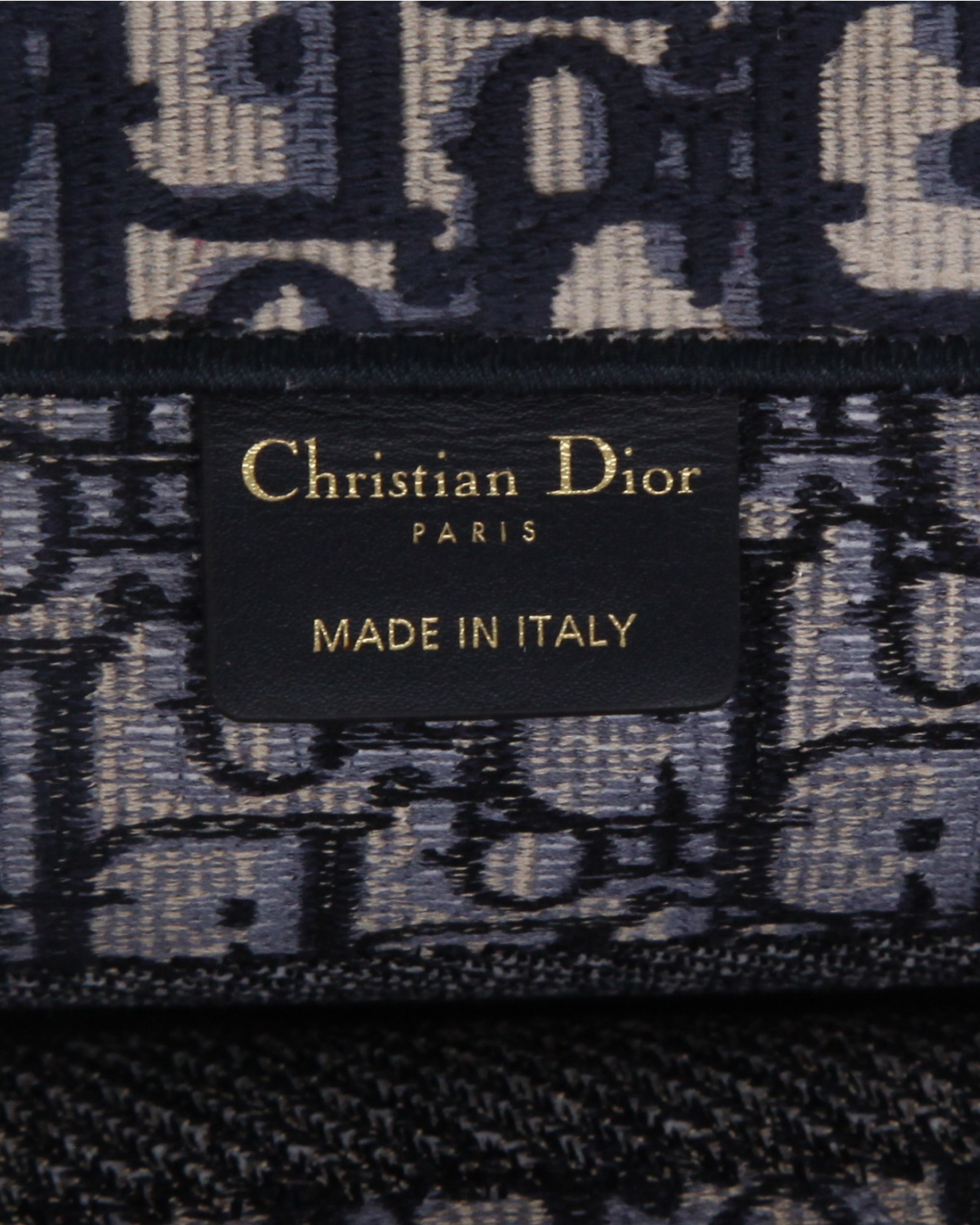 Christian Dior Borsa Book Tote Small Tela Oblique Blu second hand luxury - Aurea Luxury Lab