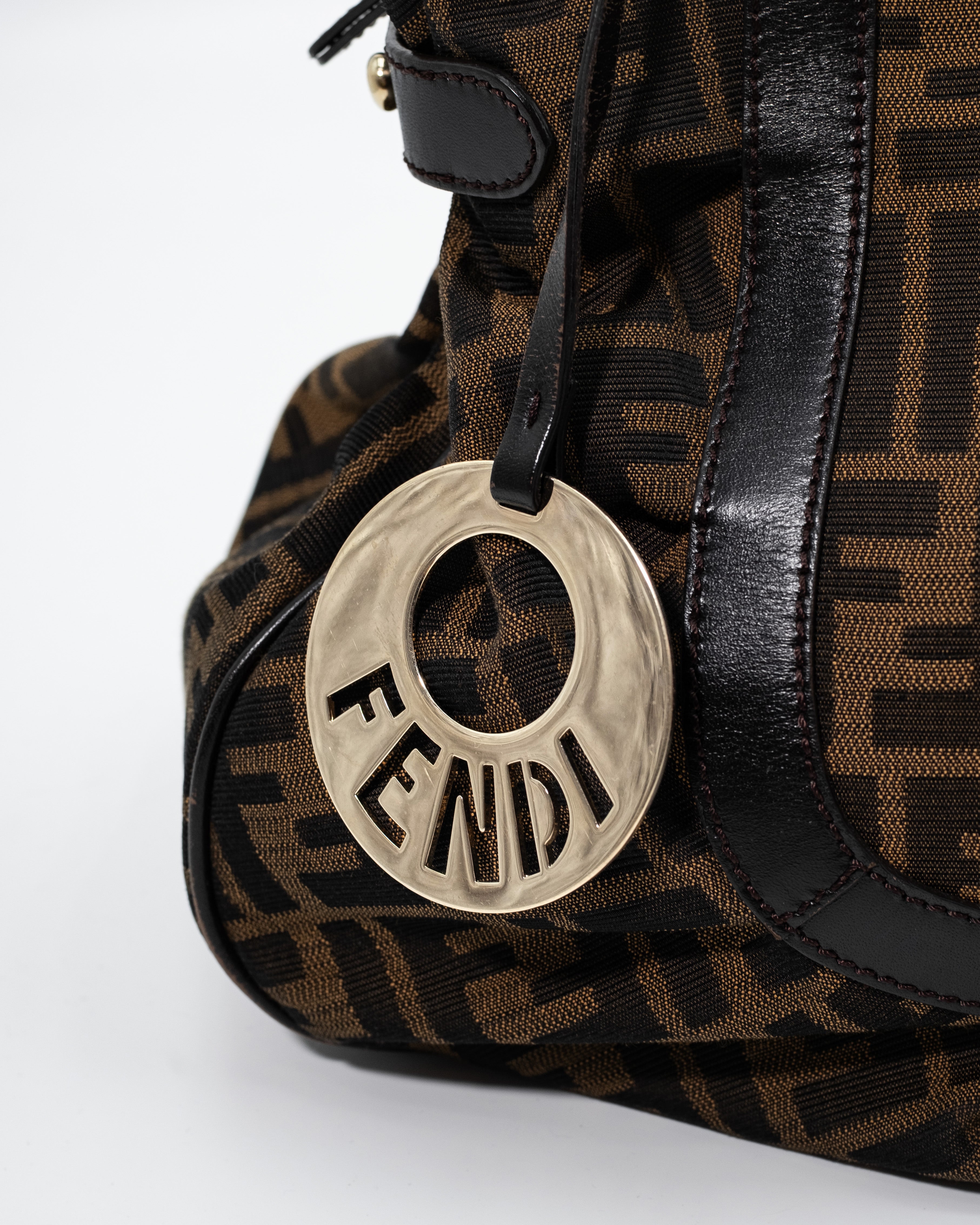 Fendi Borsa Chef Tessuto Zucca Marrone borsa usata autentica - Aurea Luxury Lab