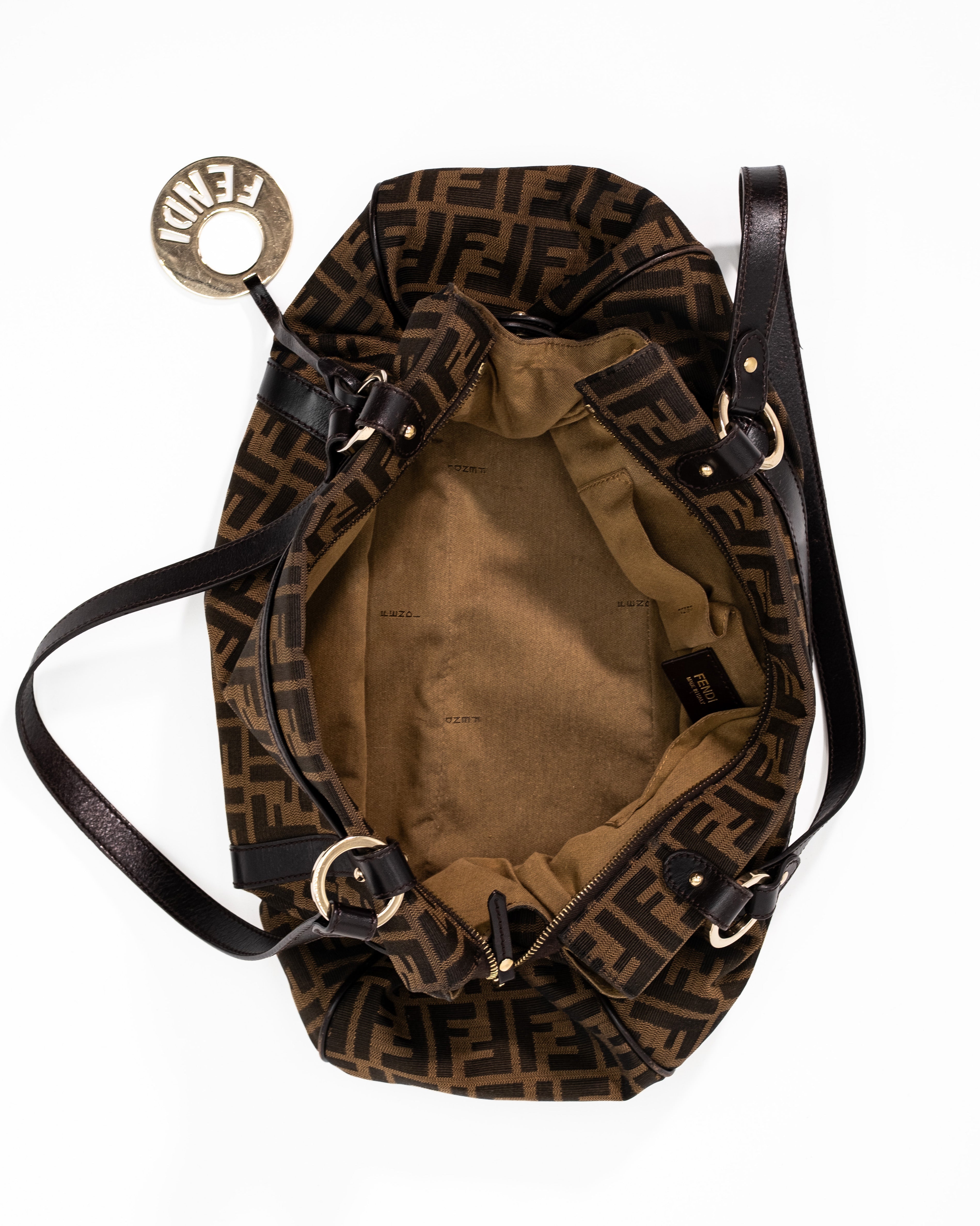 Fendi Borsa Chef Tessuto Zucca Marrone pre-owned autentica - Aurea Luxury Lab