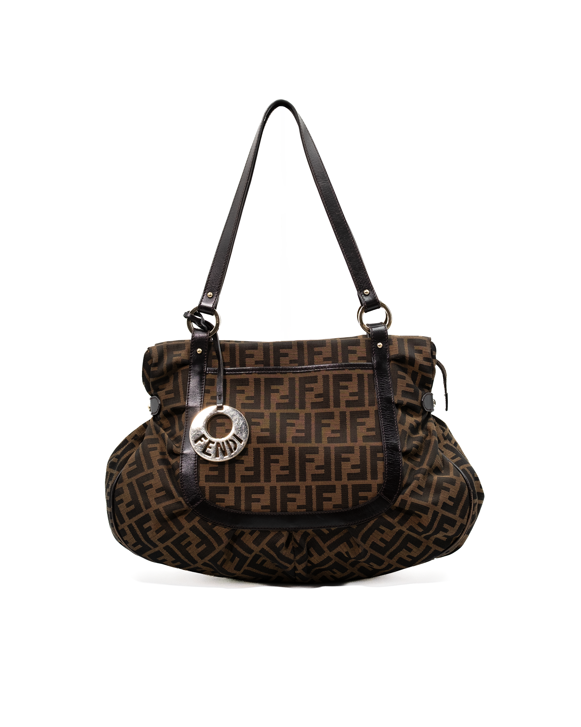 Fendi Borsa Chef Tessuto Zucca Marrone — Pre-owned Autentica