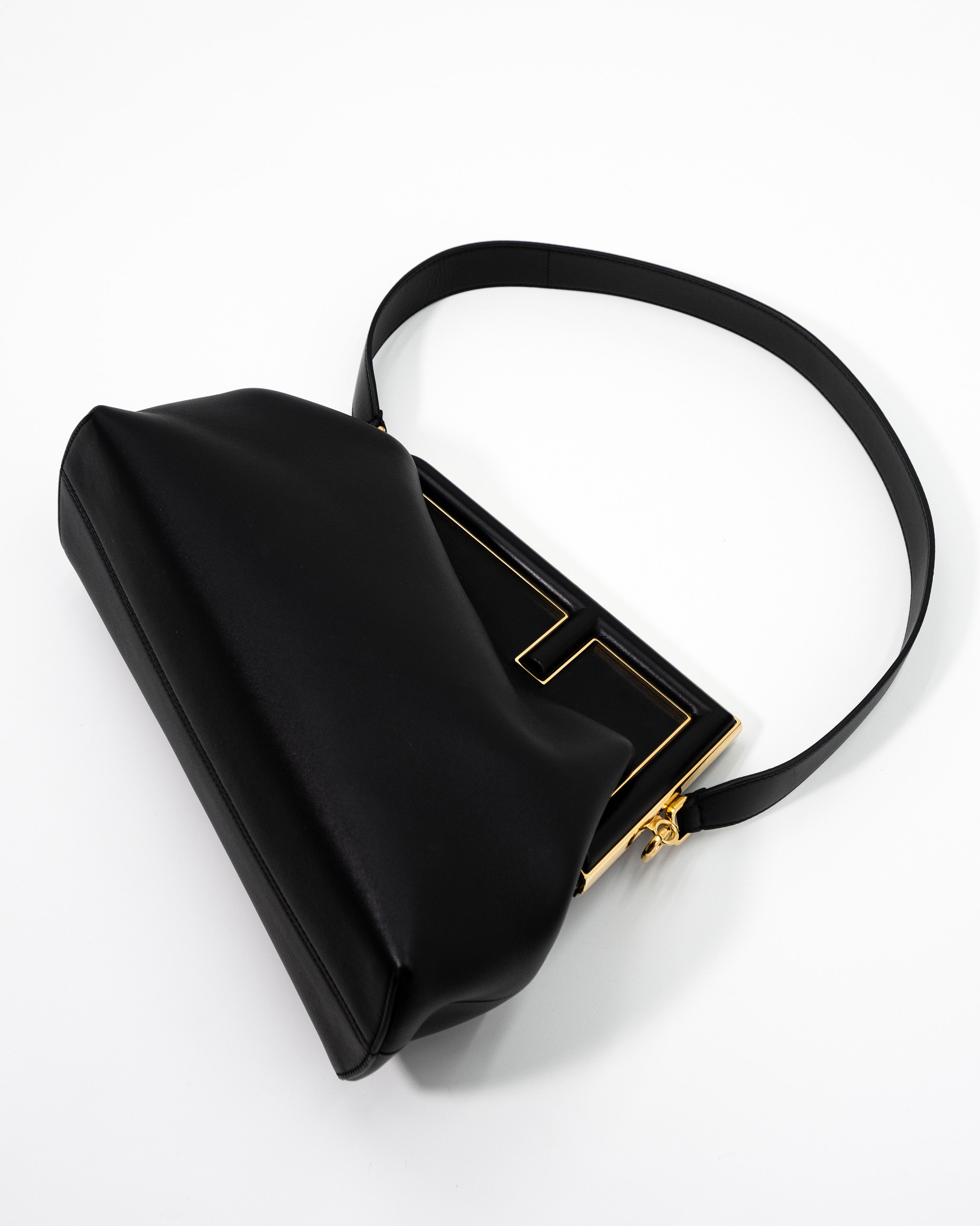 Fendi Borsa First Medium Nappa Nera pre-owned autentica - Aurea Luxury Lab