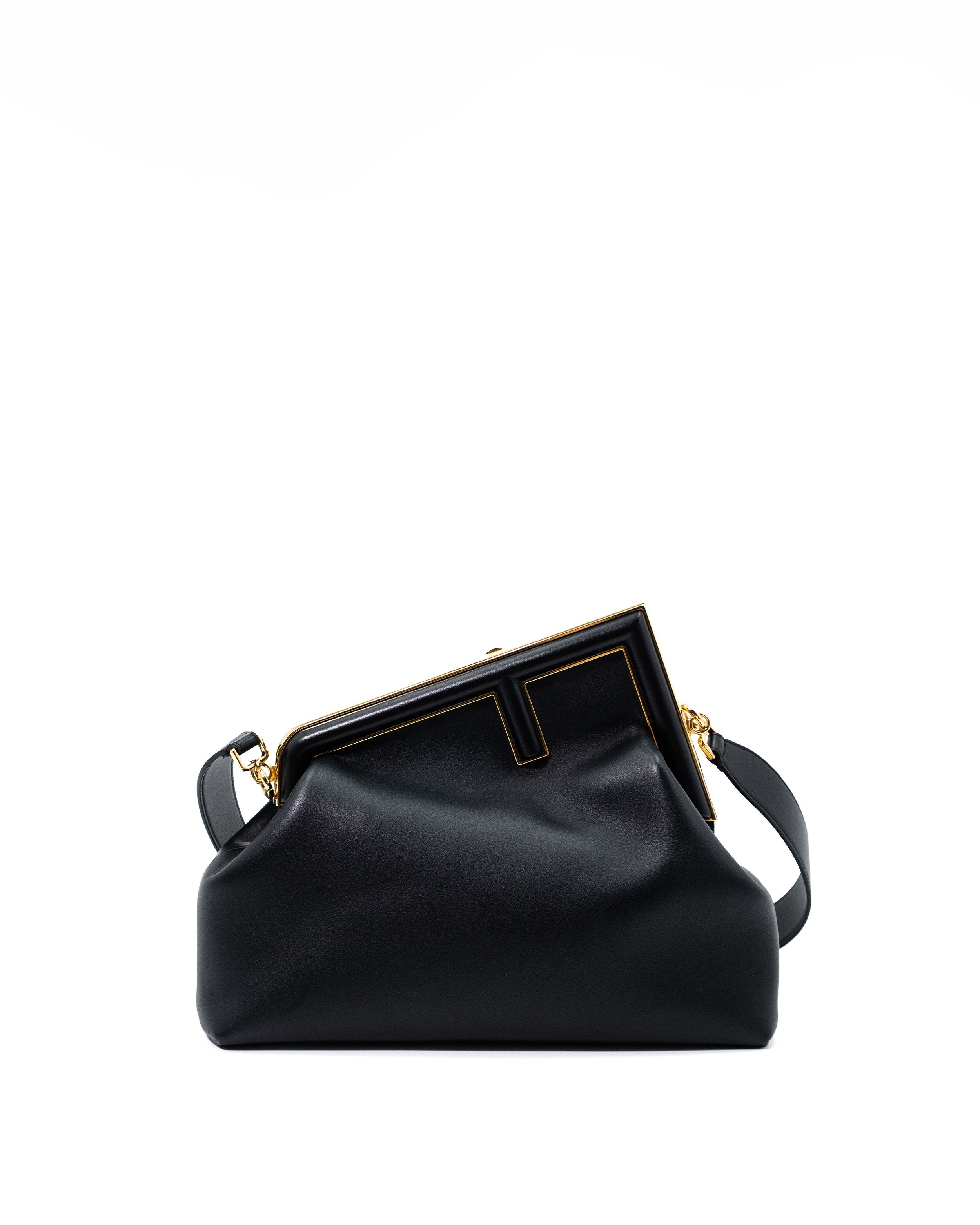 Fendi Borsa First Medium Nappa Nera — Pre-owned Autentica