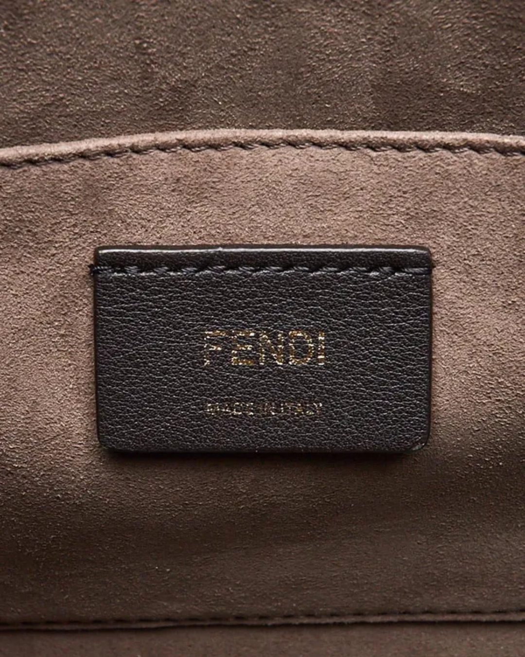 Fendi Borsa Kan I Pelle Blu Logo FF preloved certificata autentica - Aurea Luxury Lab