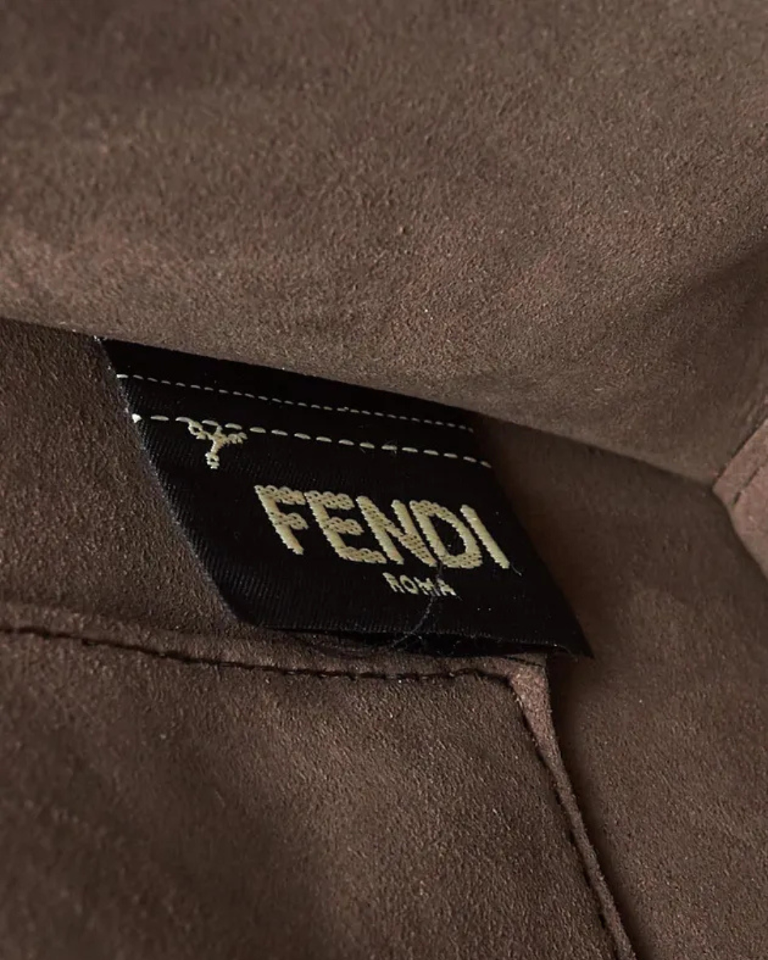 Fendi Borsa Kan I Pelle Blu Logo FF luxury resale certificata - Aurea Luxury Lab
