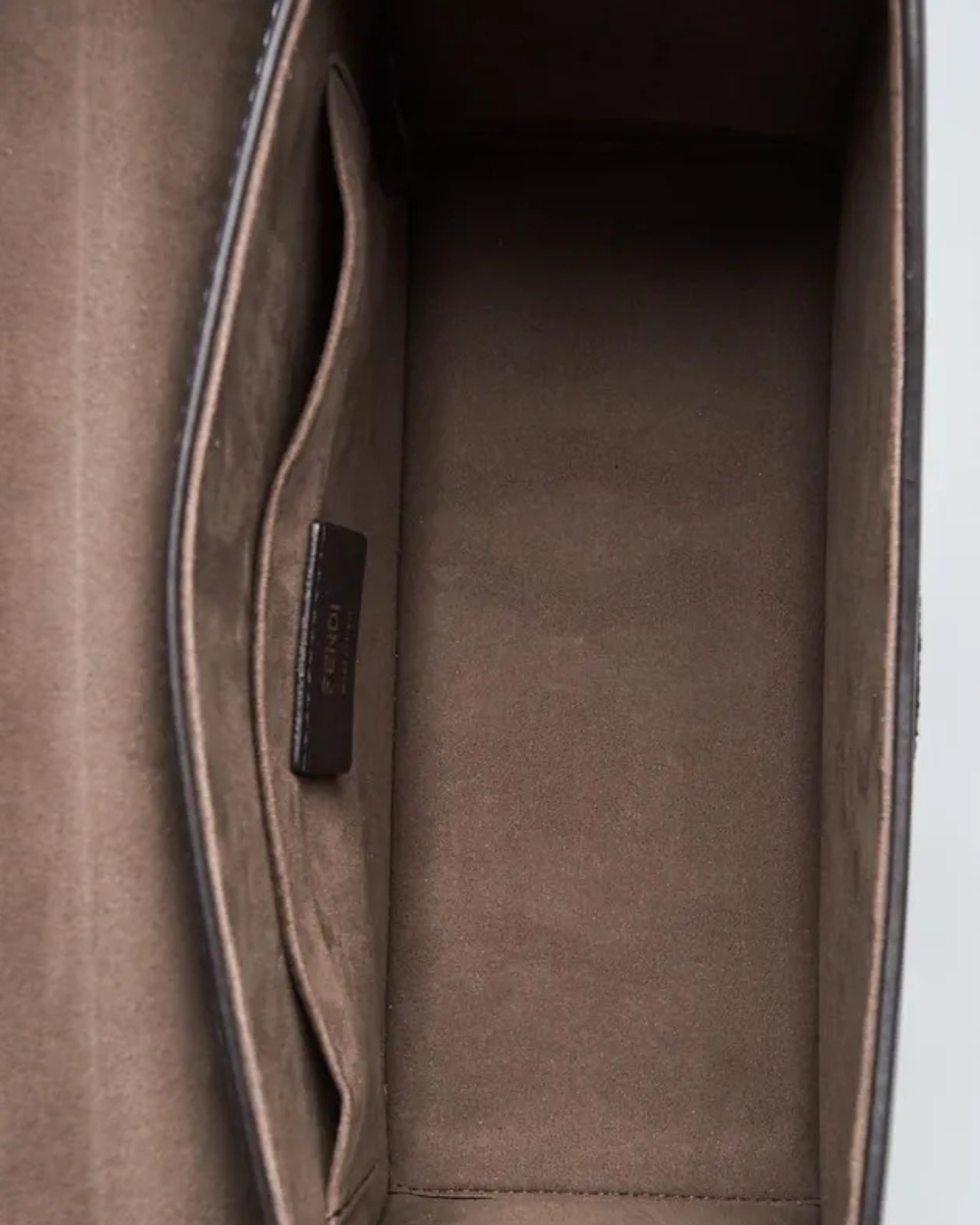 Fendi Borsa Kan I Pelle Blu Logo FF luxury resale autentica - Aurea Luxury Lab
