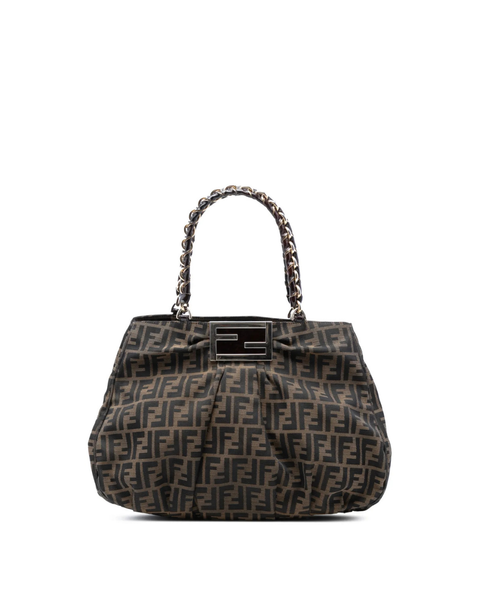 Fendi Mia Large FF Zucca Canvas Brown Bag — Authentic Pre-owned