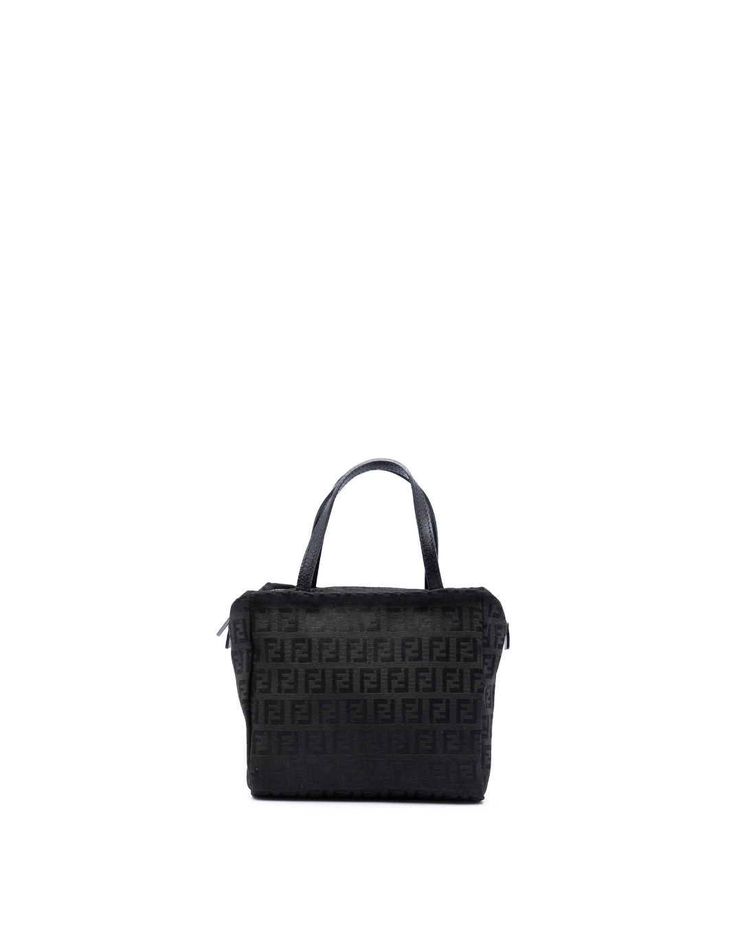Fendi Borsa Mini Tote Zucchino Tela Nera usata autentica - Aurea Luxury Lab