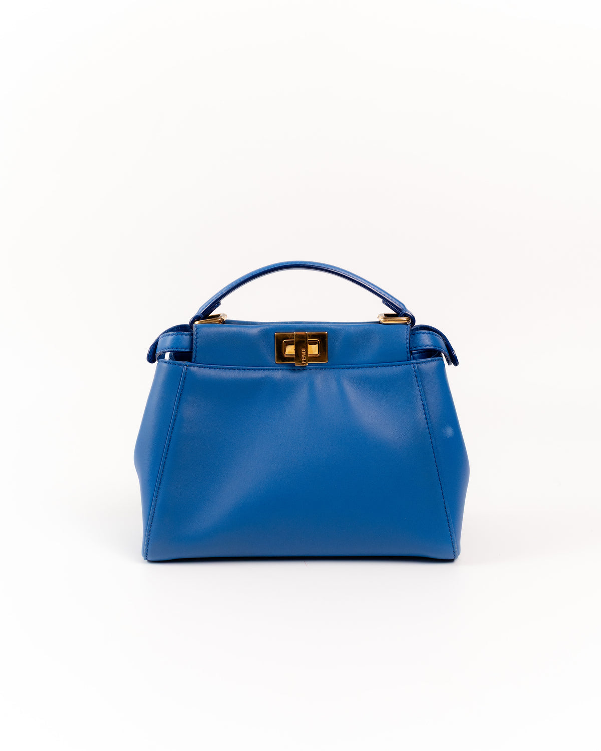 Fendi Borsa Peekaboo Mini Pelle Blu con Cover pre-owned certificata - Aurea Luxury Lab
