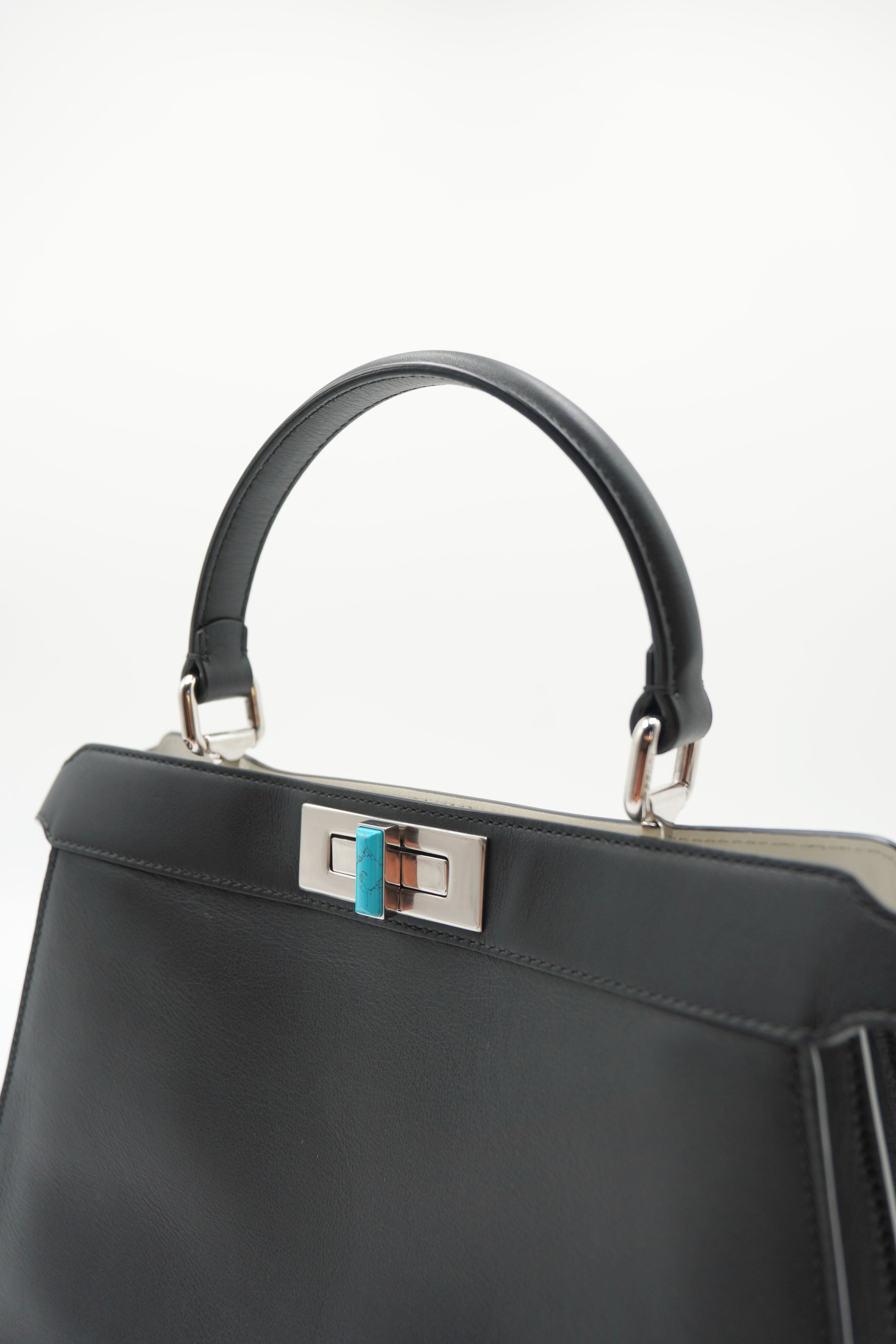 Fendi Large Black Leather Peekaboo Bag Limited Edition - Pre-owned Authentic