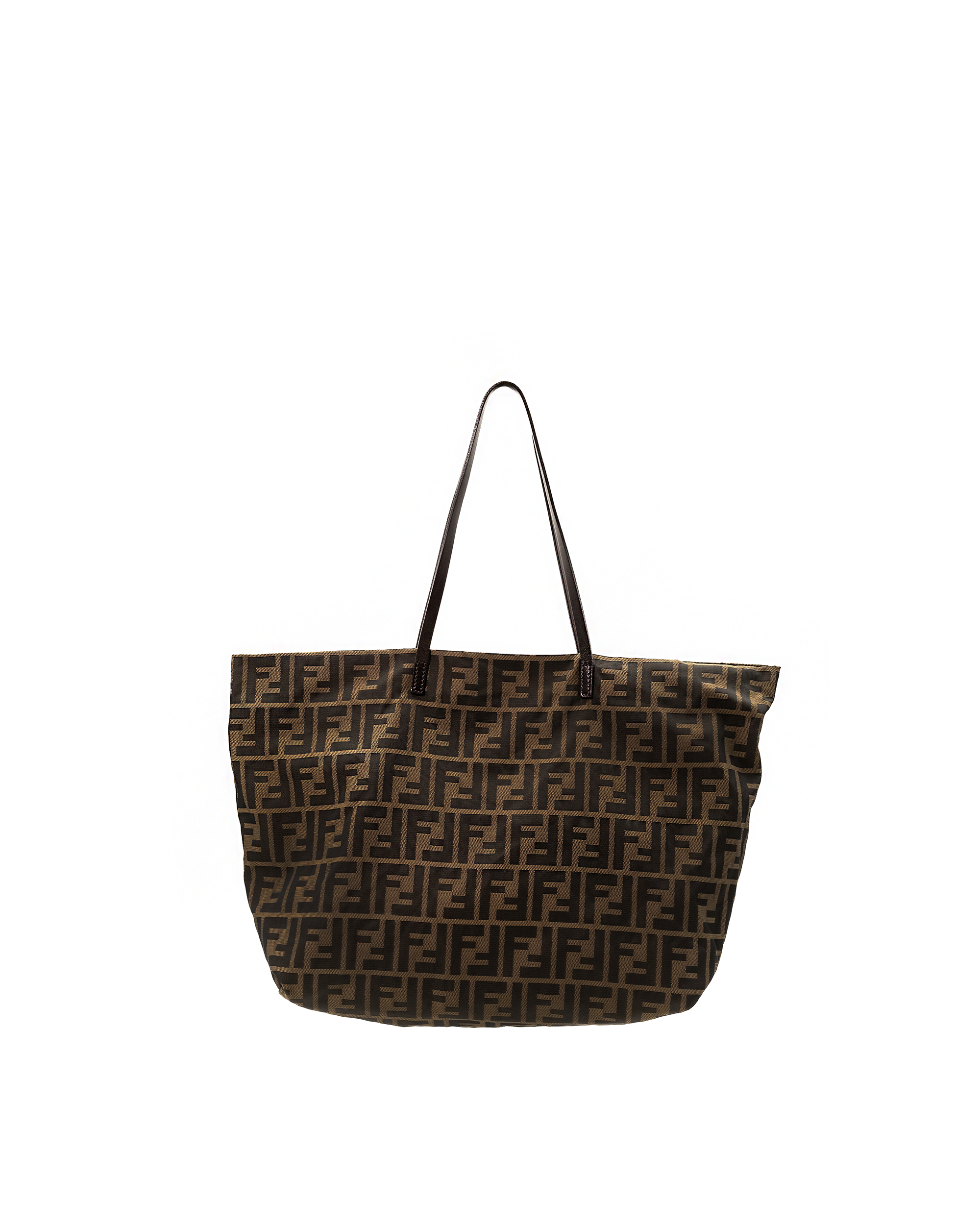 Fendi Borsa Shopper Zucca FF Tela Marrone usata autentica - Aurea Luxury Lab