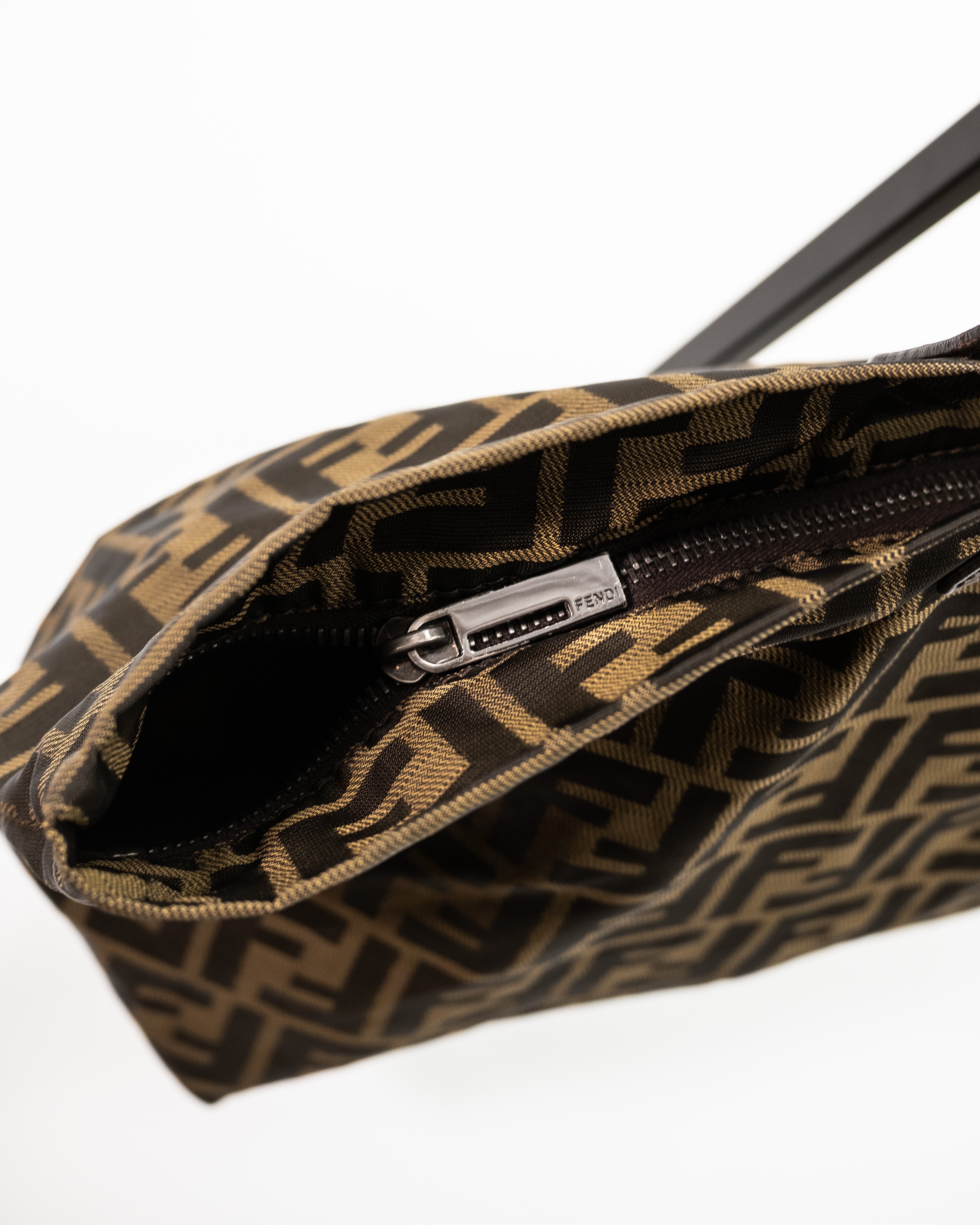 Fendi Borsa Shopper Zucca FF Tela Marrone luxury resale autentica - Aurea Luxury Lab