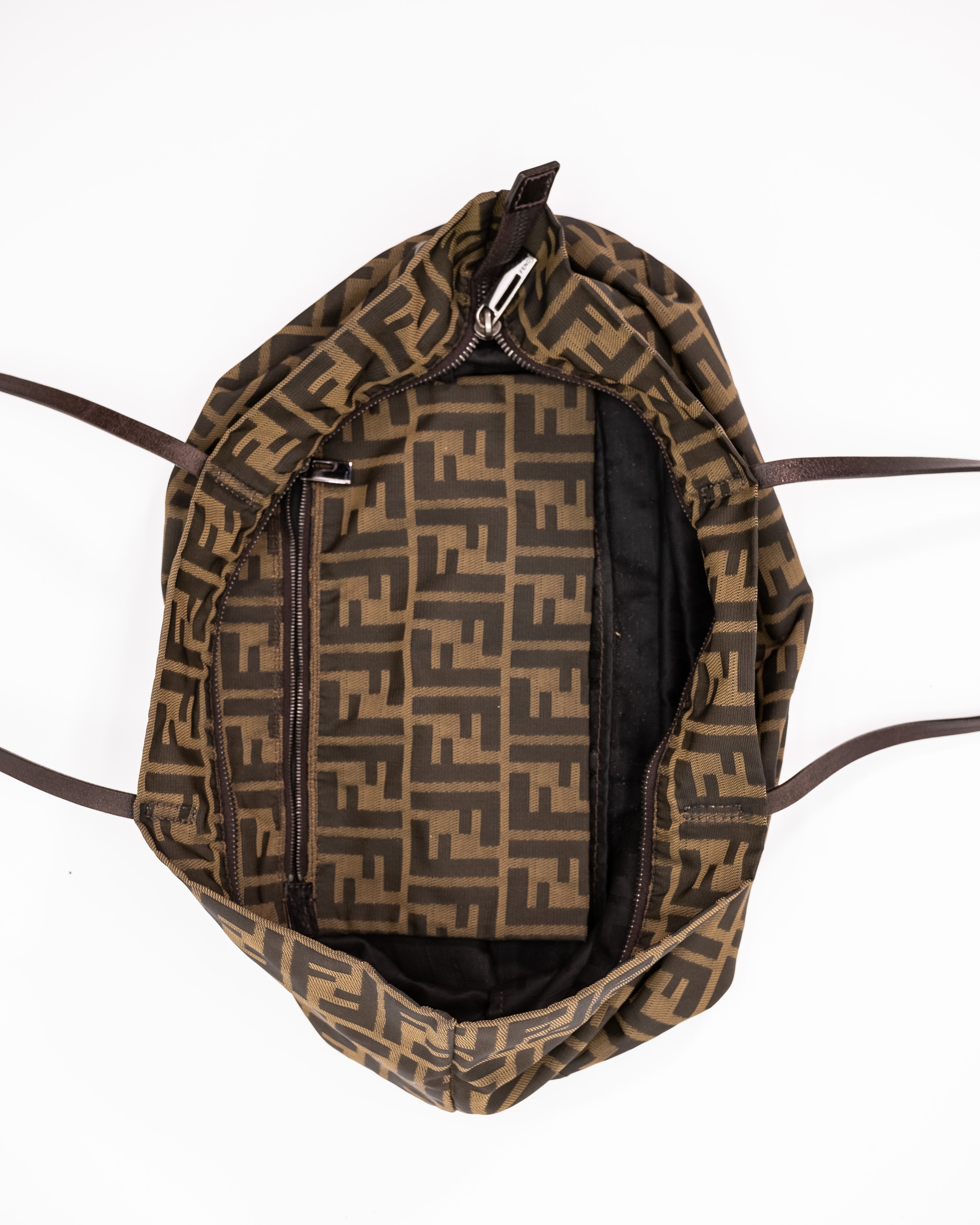 Fendi Borsa Shopper Zucca FF Tela Marrone pre-owned certificata - Aurea Luxury Lab