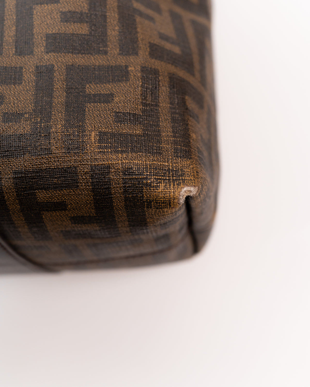 Fendi Borsa Shopper Tela Zucca Marrone e Nero second hand luxury - Aurea Luxury Lab