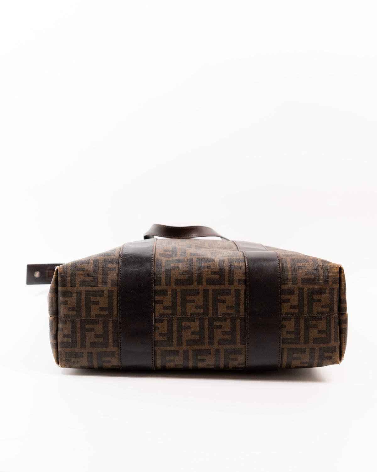 Fendi Borsa Shopper Tela Zucca Marrone e Nero usata autentica - Aurea Luxury Lab
