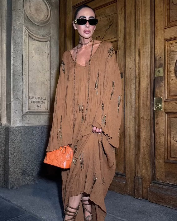 Laura Eguizabal con Gucci GG Matelassé arancione