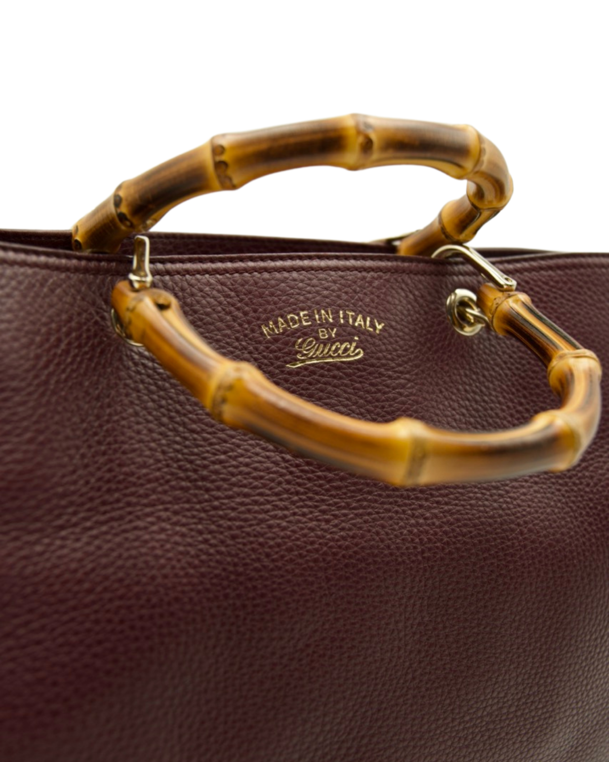 Gucci Tote Bag Bamboo Burgundi - Aurea Luxury Lab