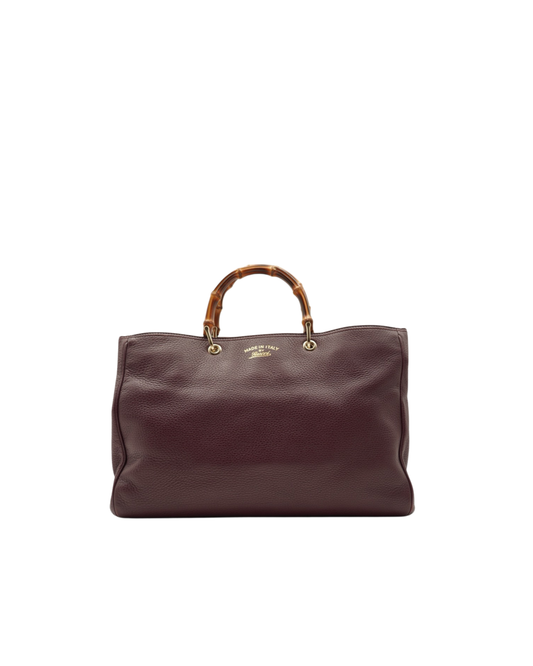 Gucci Tote Bag Bamboo Burgundi - Aurea Luxury Lab