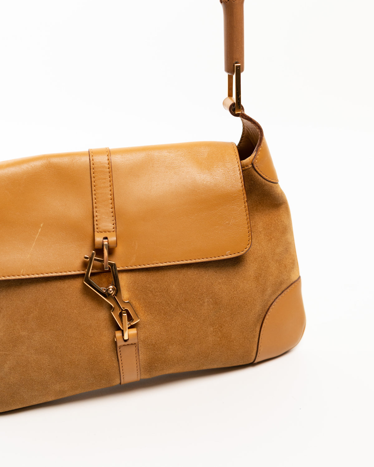 Gucci Borsa Jackie Bamboo Camoscio Beige pre-owned certificata - Aurea Luxury Lab